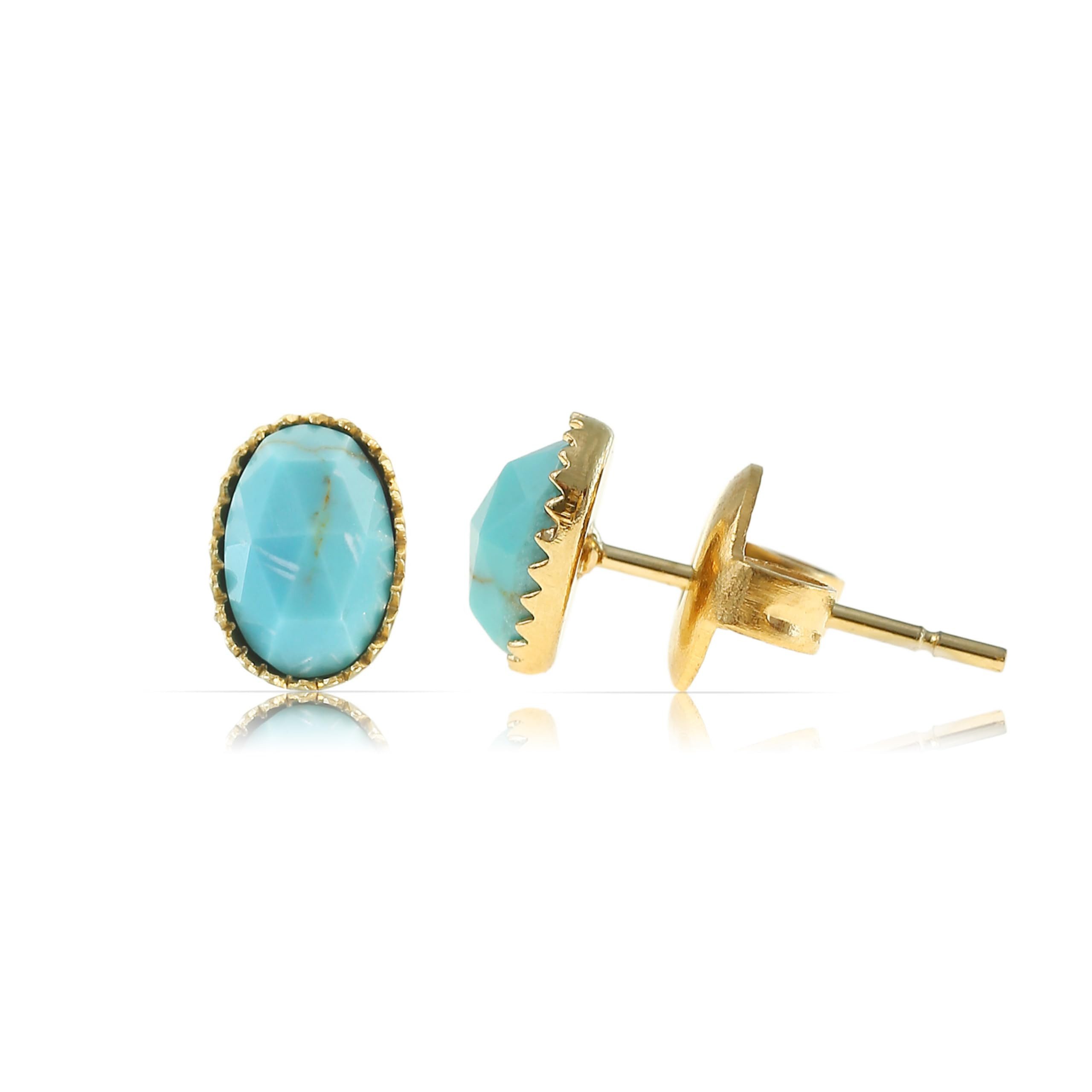 Made by Nami Ohrstecker-Set Gold Ohrringe Blauer Stein aus Chirurgischem Ed günstig online kaufen