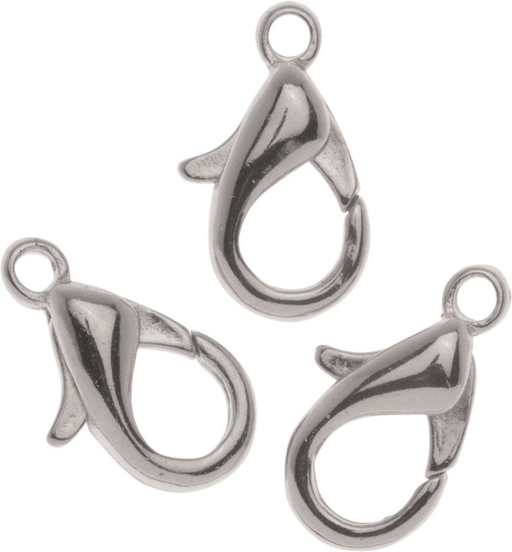 Glorex Karabiner Glorex Karabiner 15 mm 4 Stück, silberfarben