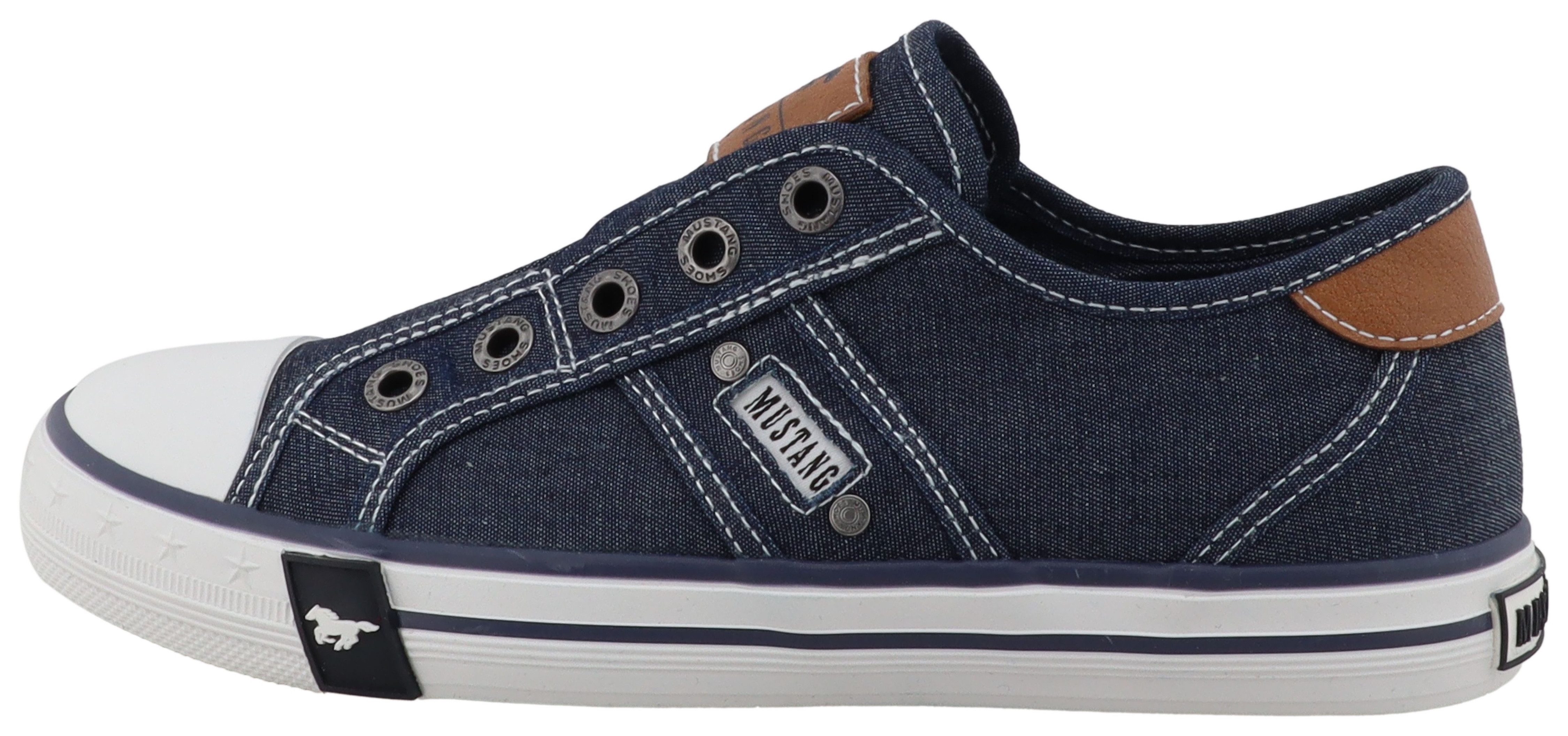Mustang Shoes Gaspare Slip-On Sneaker Freizeitschuh, Slipper, Halbschuh mit Kontrastnähten – Bild 5 von 5