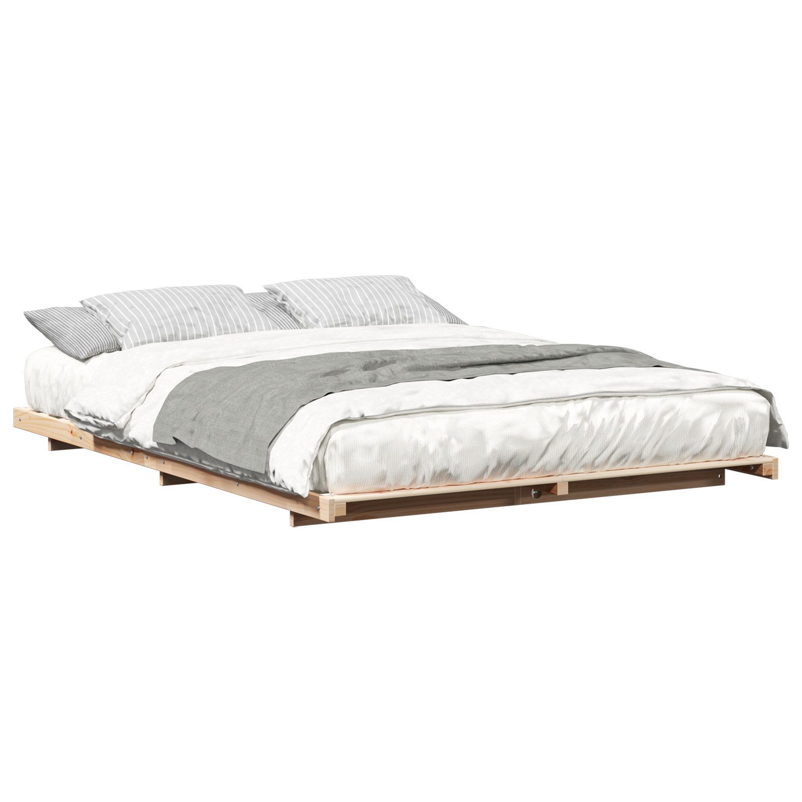 vidaXL Bett Bodenbettgestell Braun 160 x günstig online kaufen