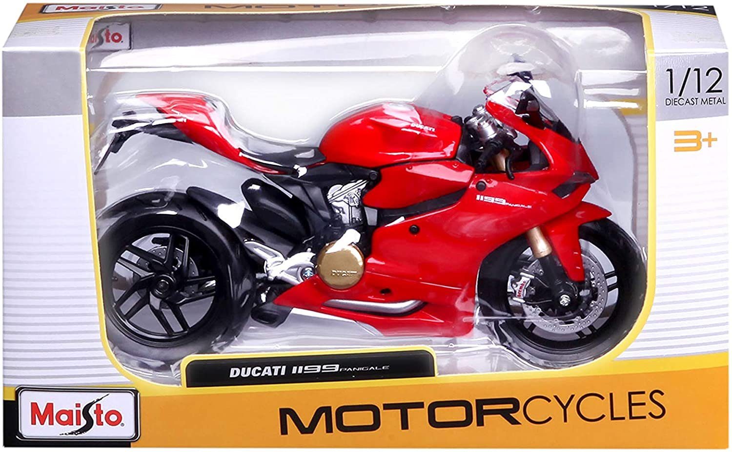 Maisto® Modellmotorrad Modellmotorrad - Ducati 1199 Panigale (rot, Maßstab 1:12), Maßstab 1:12, detailliertes Modell