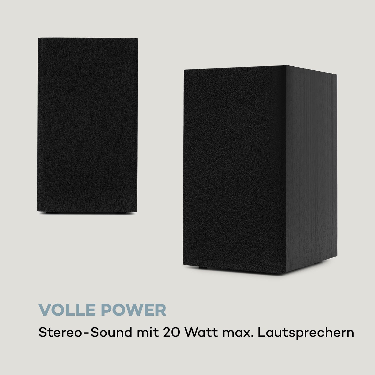 Auna Connect System S Stereoanlage (Internet/DAB+/FM Radio, 5 W, Internetradio Küchenradio Digitalradio mit Bluetooth Musikanlage)