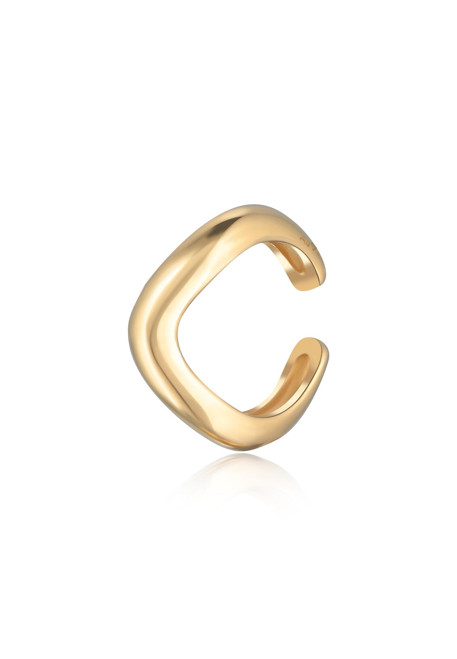 Ohrklemme Earcuff Single Ohrklemme Wellen Design 925 Silber