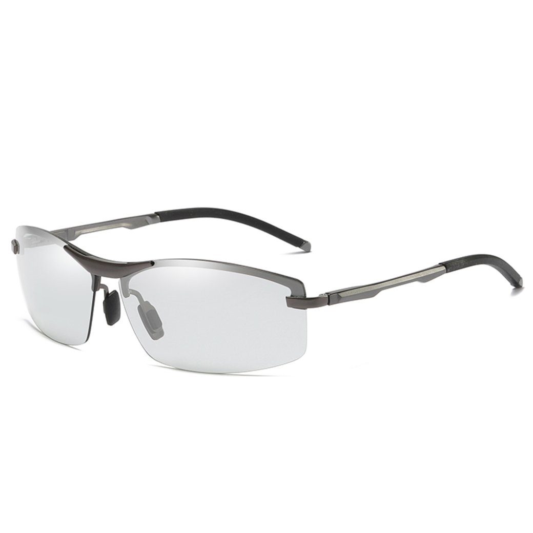 PACIEA Sonnenbrille Sonnenbrille Sportbrille Herren polarisiert silbertransparent Leicht 100% UV400 Schutz