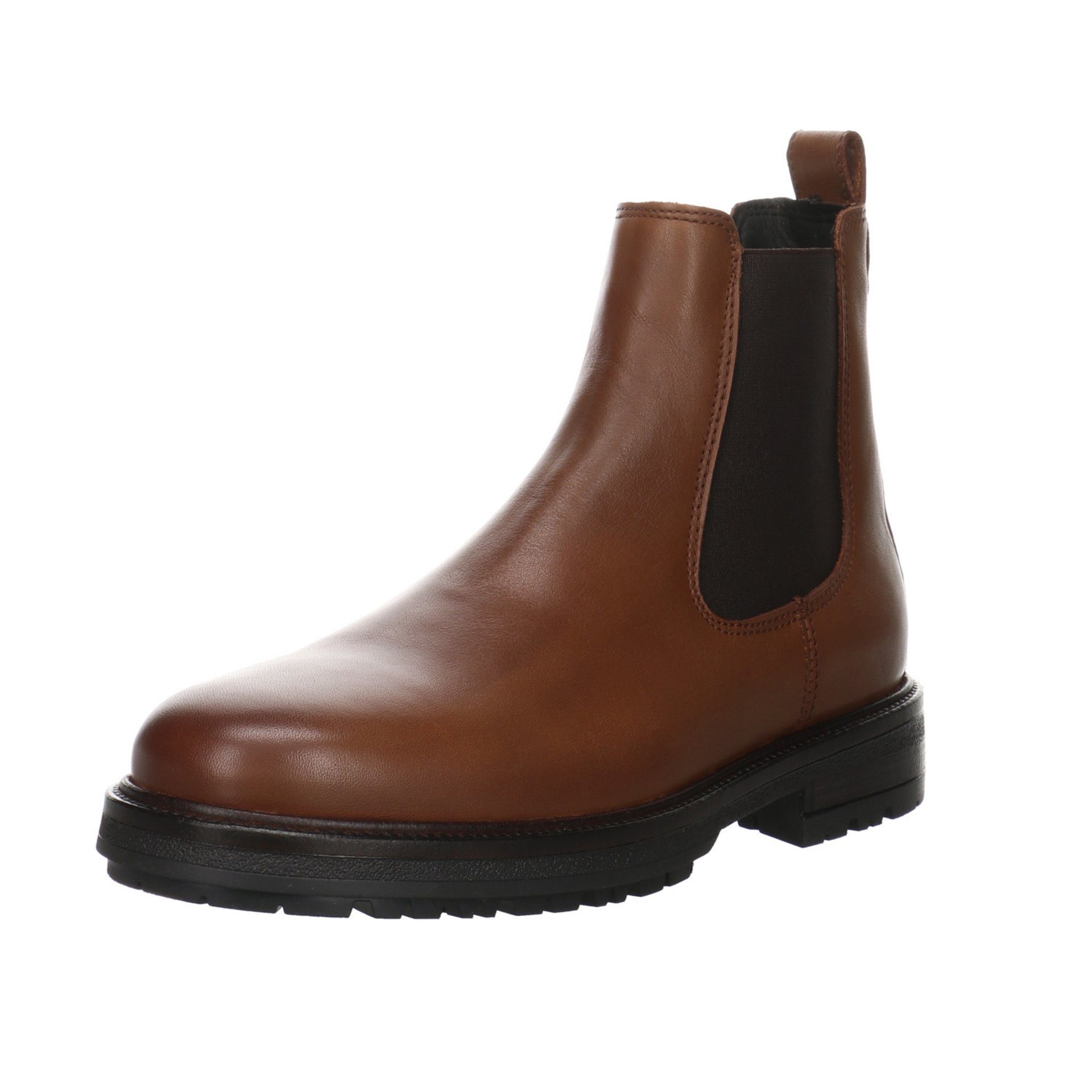 Marc O'Polo Chelsea Boots Leder-/Textilkombination uni Schnürstiefelette Leder-/Textilkombination