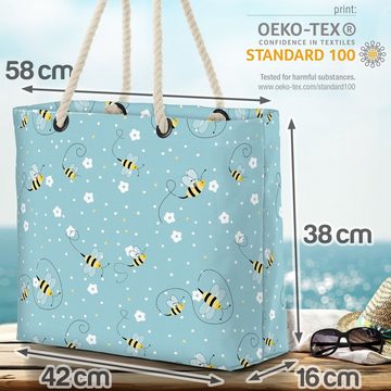VOID Strandtasche (1-tlg), Bienchen und Blumen Beach Bag Biene Blüte Insekten Maja Maya Kinder Zimmer
