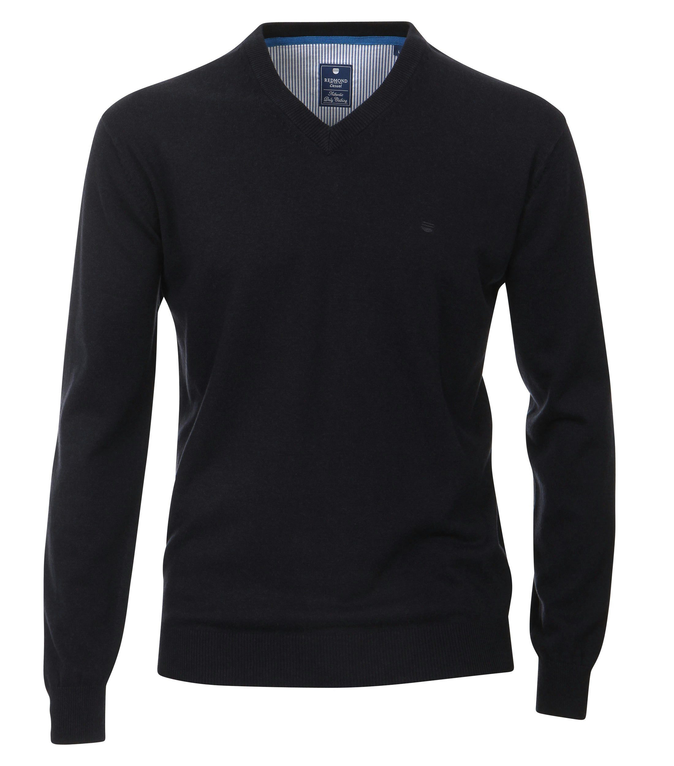 Redmond V-Ausschnitt-Pullover REDMOND Casual Herren Pullover Langarm V-Neck Comfort Marine