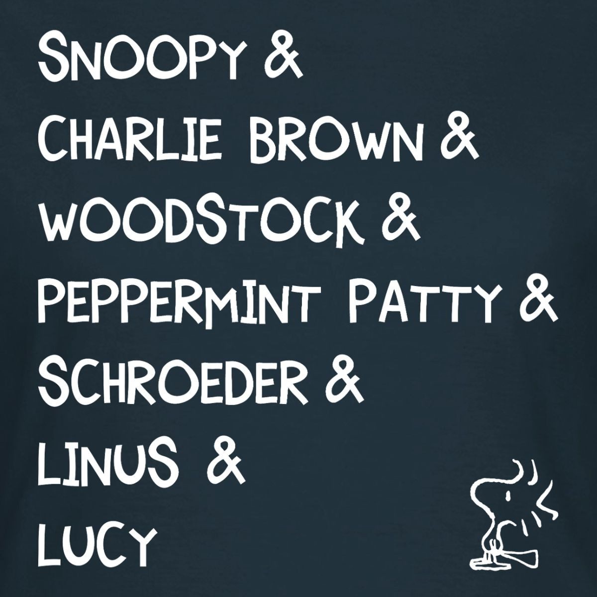 Spreadshirt T-Shirt Peanuts Snoopy & Charlie Brown & Woodstock Charaktere Frauen T-Shirt (1-tlg) Slim Fit, fällt klein aus
