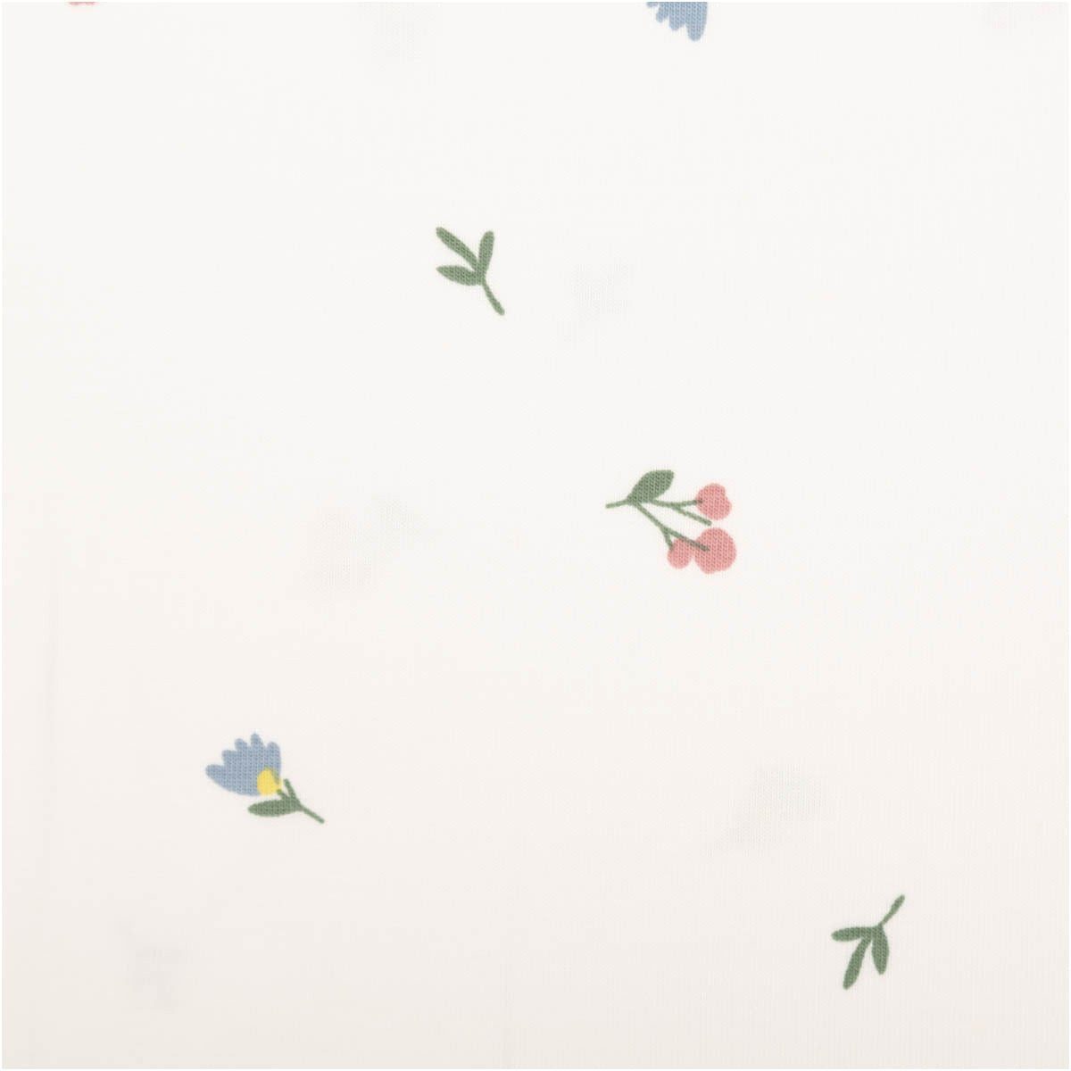 SCHÖNER LEBEN. Stoff Jersey Meterware Baumwolljersey Blümchen ecru blau rosa grün 145cm, allergikergeeignet,atmungsaktiv,pflegeleicht