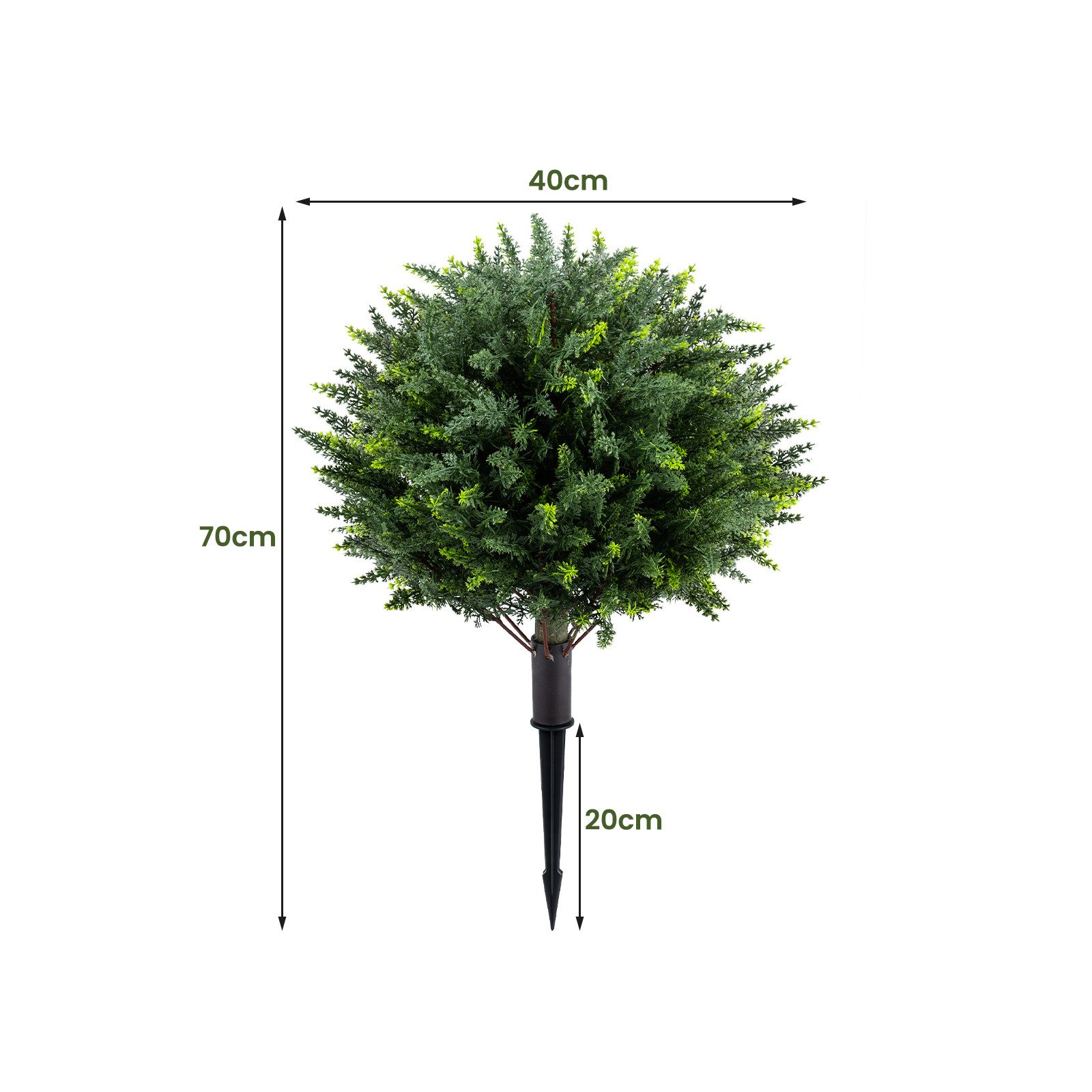 Kunstbaum Zypresse, COSTWAY, Höhe 70 cm, Immergrüne, Sonnenschutz & Lichtbeständig