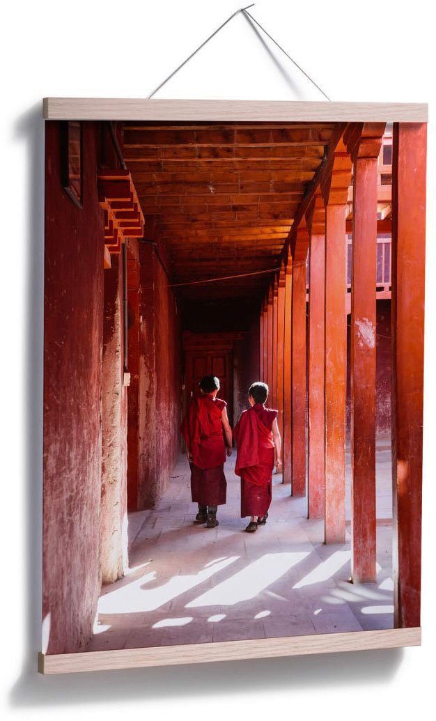 Wandbild, Wall-Art Nepal, St), Bild, Menschen (1 Wandposter Poster Mönche Poster,