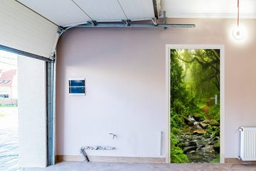 MuchoWow Türtapete Natur - Wasser - Dschungel - Wald - Tropisch, Matt, bedruckt, (1 St), Fototapete für Tür, Türaufkleber, 75x205 cm
