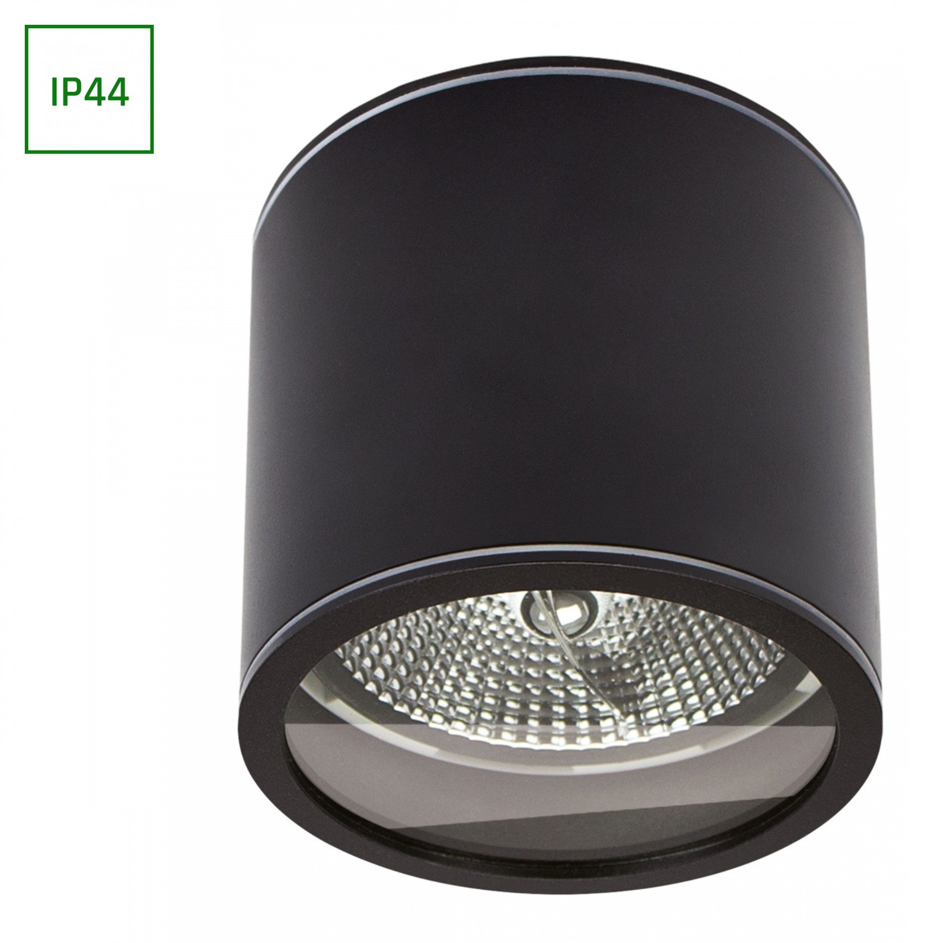 Spectrum Aufbauleuchte LED Aufbauleuchte Chloe AR111 Badezimmerleuchte IP44 max.35W GU10 rund, Nein, Wasserfest
