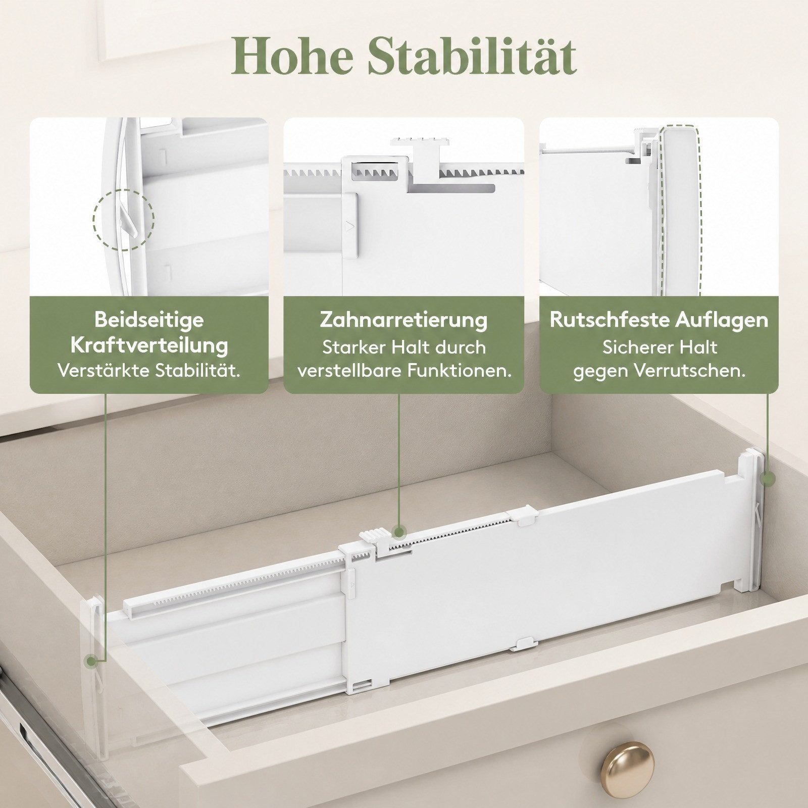 Lifewit Schubladeneinsatz Schubladentrenner verstellbar 35-55 cm, Organizer Küchenschrank. (Set, 5 St., 4-tlg, 5-tlg, 6-tlg, 8-tlg, 9-tlg, 12-tlg), Rissfest, ve – Bild 4 von 5