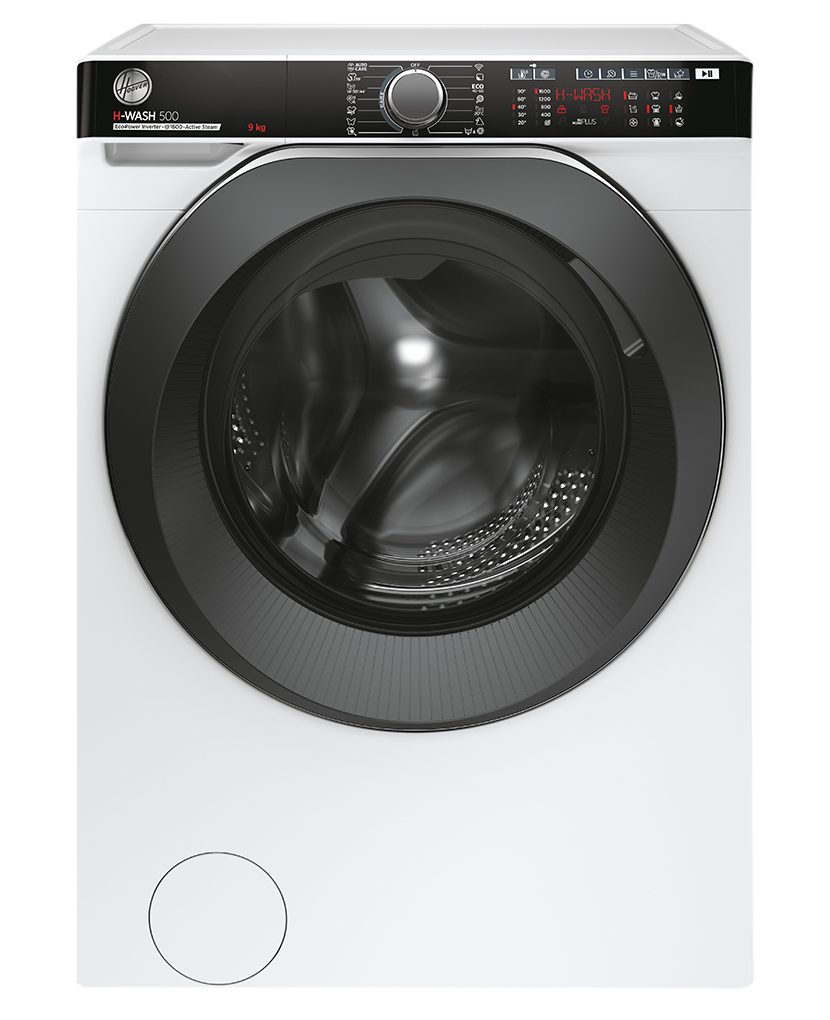 Hoover Waschmaschine H-WASH500 HWP 69AMBC/1-S, 9,00 kg, 1600 U/min, Wi-Fi + Bluetooth, All in One Programm, ActiveSteam, Mengenautomatik