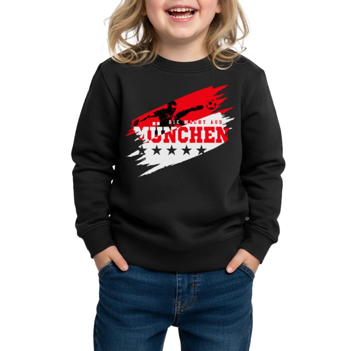 Spreadshirt Sweatshirt Die Macht Aus München Ultra Fußball Fan Kinder Premium Pullover (1-tlg)