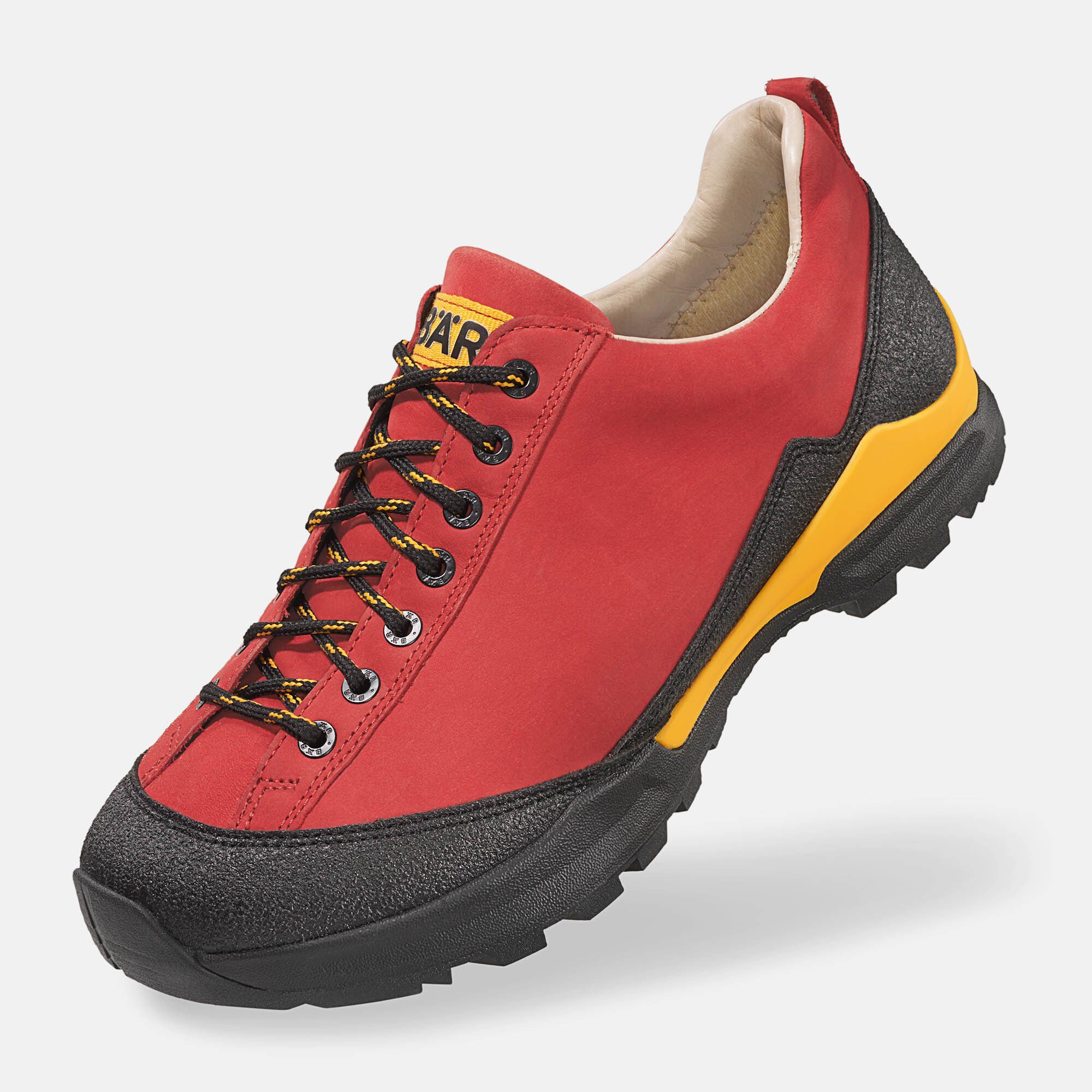 Outdoorschuh rot Bergkomfort 100% BÄR Wanderschuh Zehenfreiheit