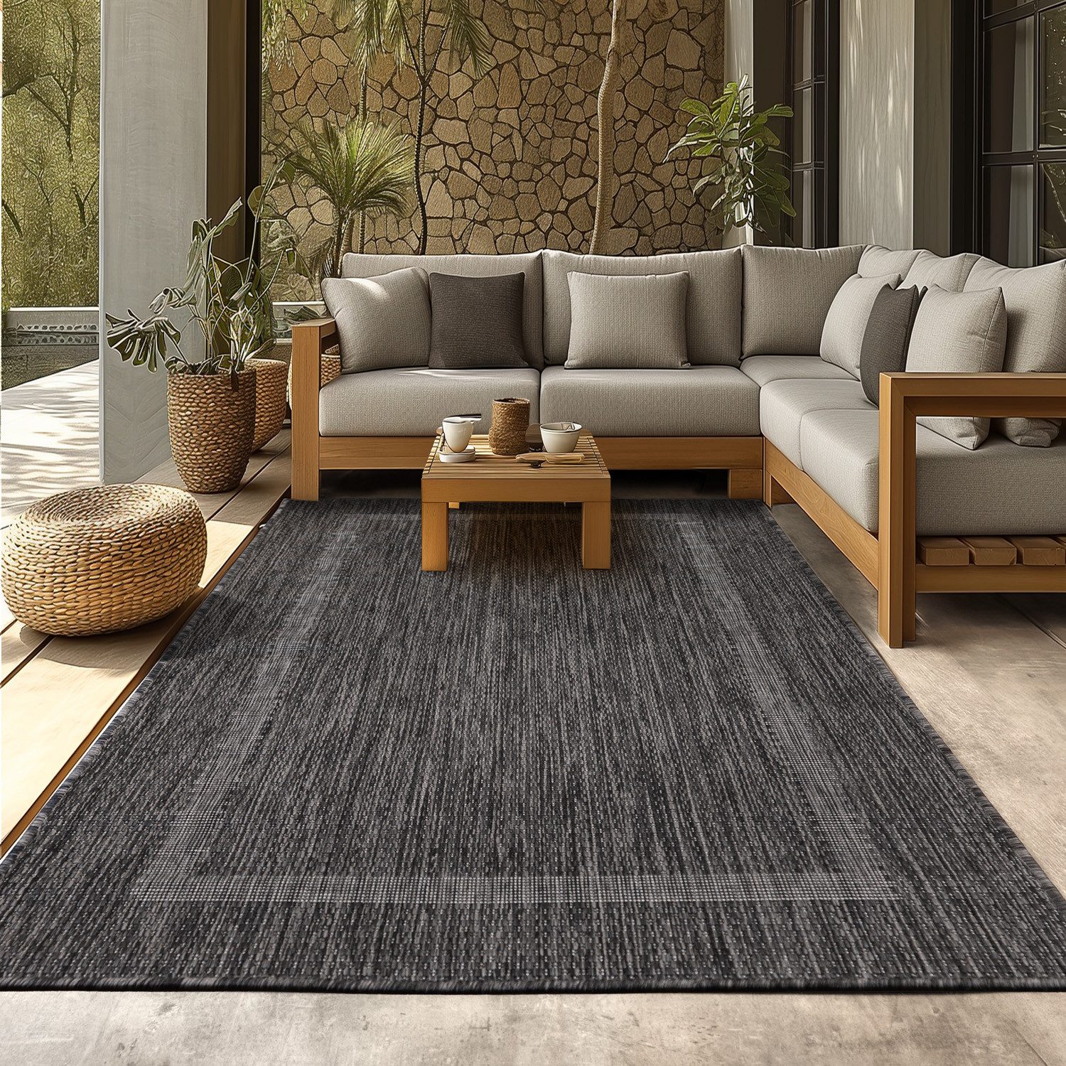 SIMPEX24 Outdoorteppich Unicolor - Einfarbig, Läufer, günstig online kaufen