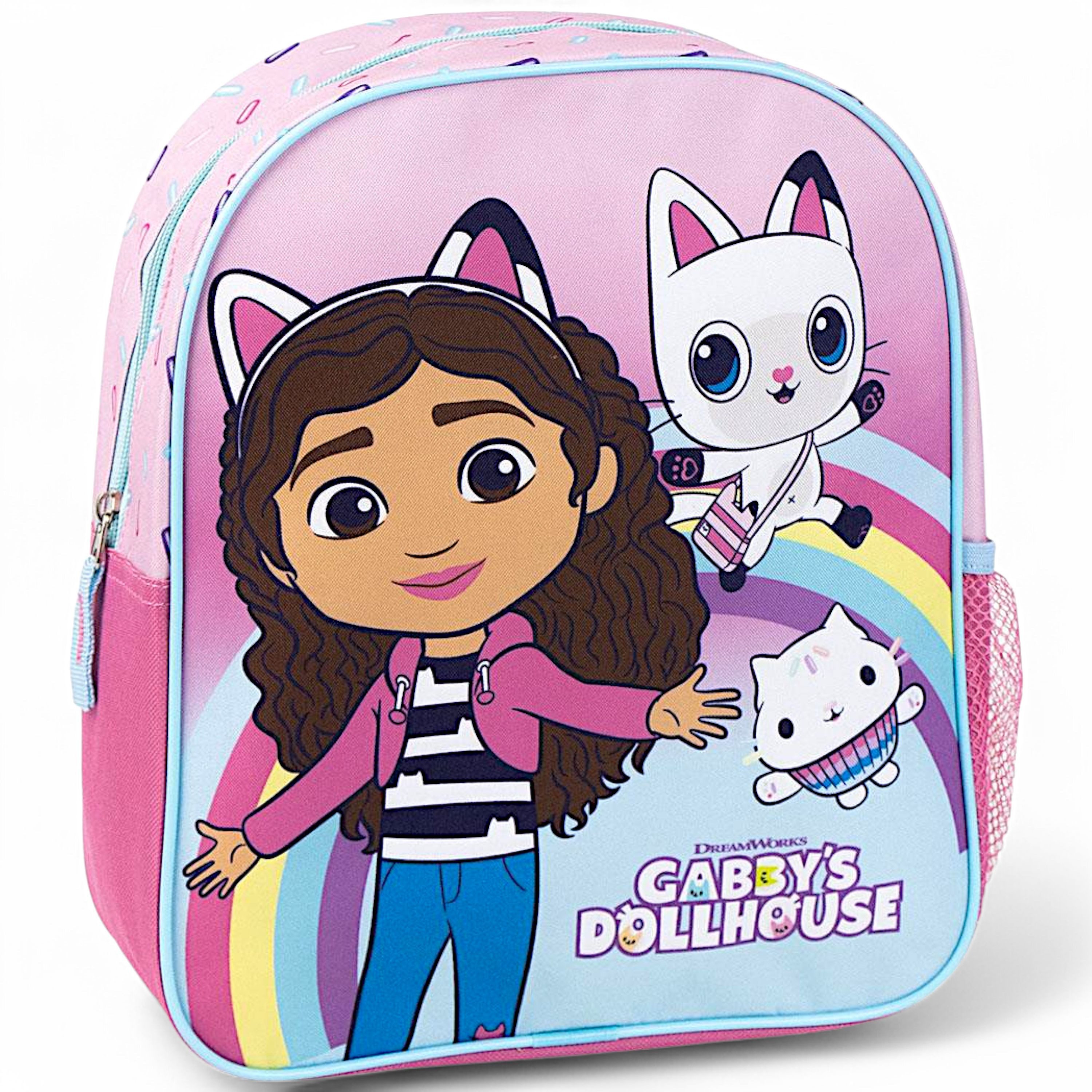 Gabby's Dollhouse Kindergartentasche Gabby, Pandy Paws & Cakey Cat, Kinder-Rucksack 29x25x10 cm