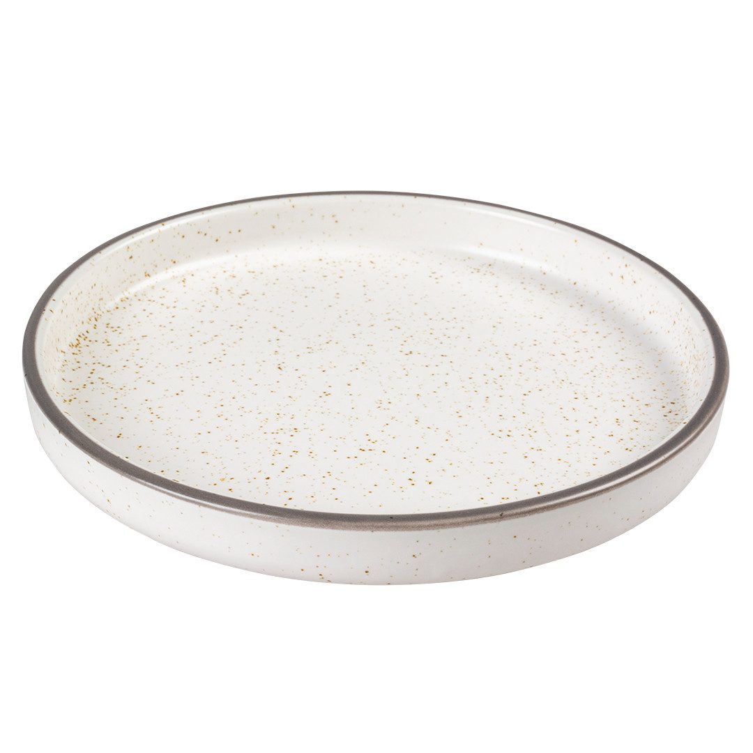 DUVO+ Napf Duvoplus flacher Keramiknapf Stone Speckle - weiß von DUVO+