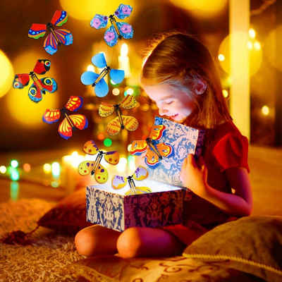 MAVURA Papierschmetterlinge »MagicFly Magische Fliegende Schmetterlinge Geschenk Spielzeug Geburtstagskarte Giveaway Mitbringsel Mitgebsel [10 Stück]«