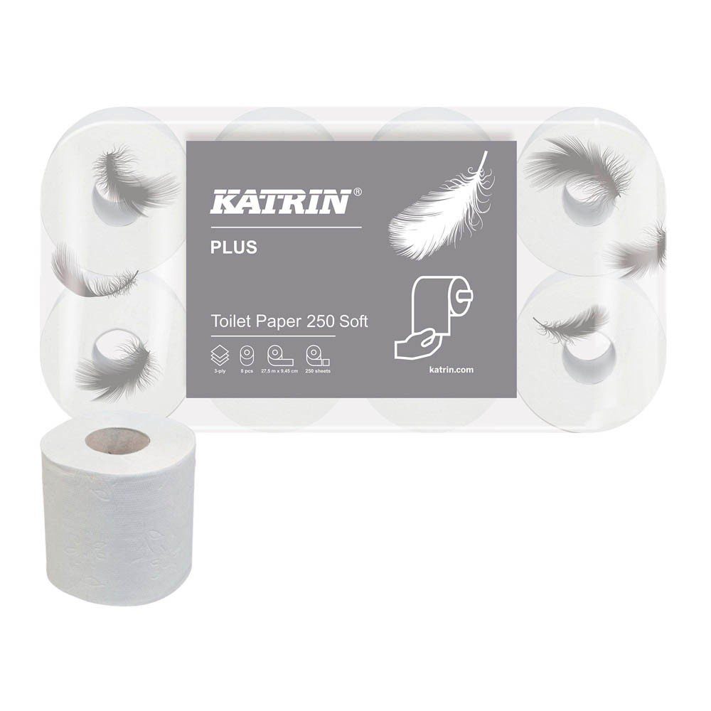 SOFT Rollen Toilettenpapier KATRIN 3-lagig PLUS Druckerpapier 72 250 KATRIN