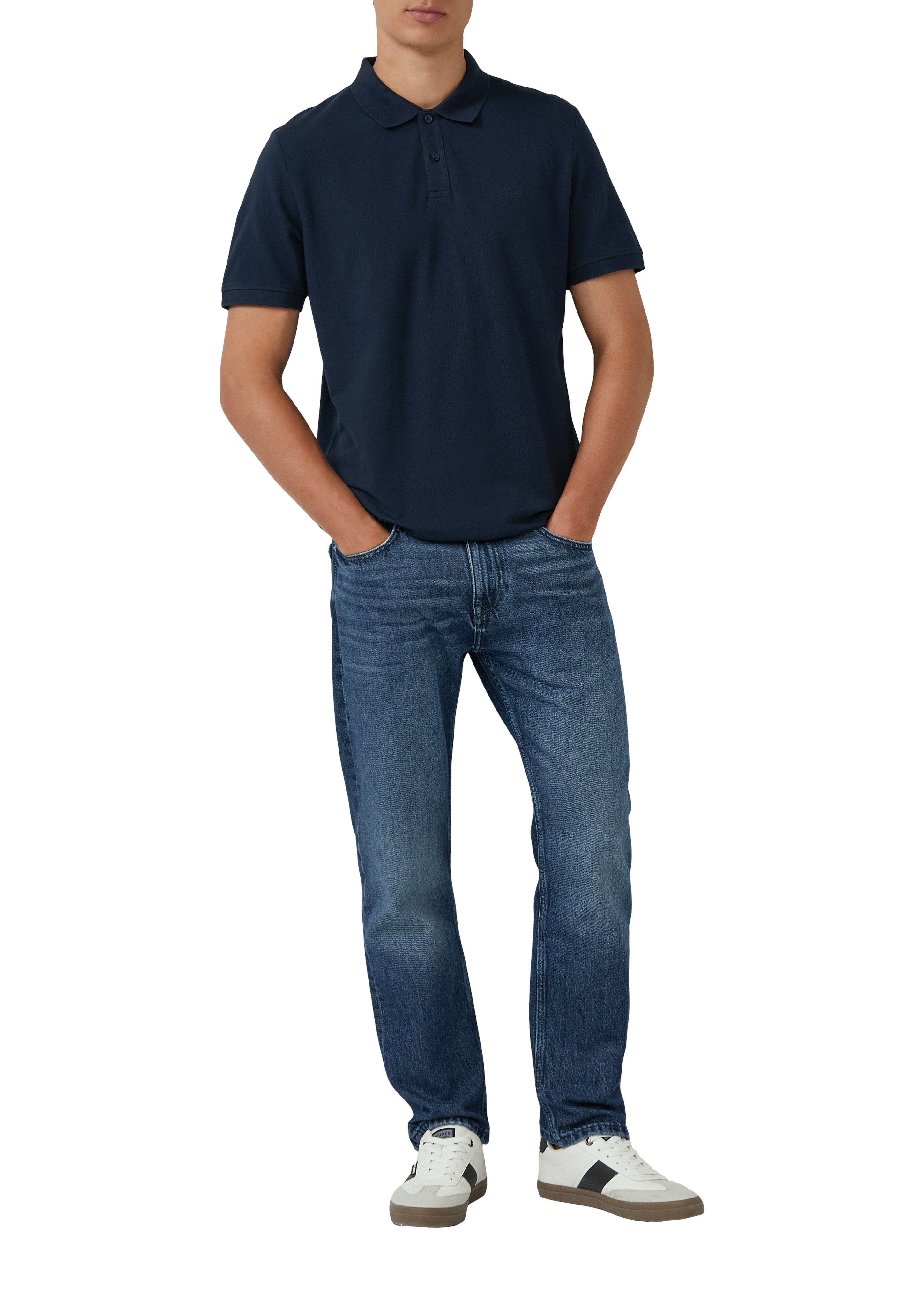 s.Oliver Poloshirt (Packung, 2-tlg) mit Logo Stickerei