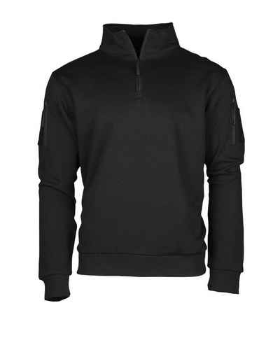 Mil-Tec Troyer MIL-TEC Tactical Sweatshirt mit Zipper, schwarz (1-tlg)