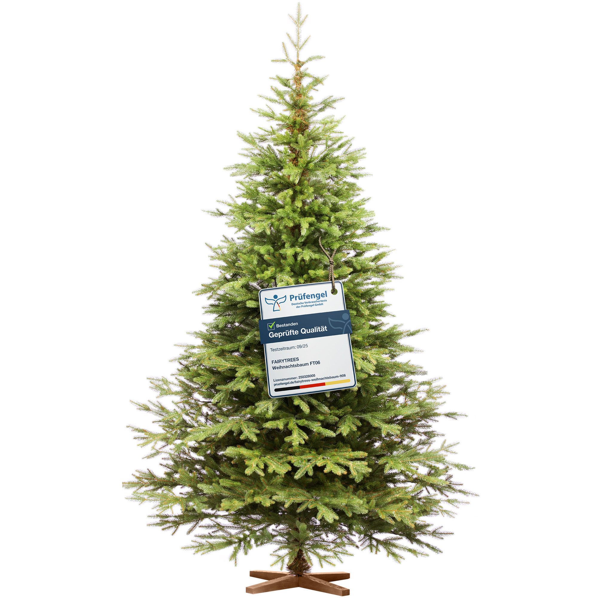Fairytrees Künstlicher Weihnachtsbaum FT06, Nordmanntanne Exklusiv 100% PE, Nordmanntanne Exklusiv 100% PE