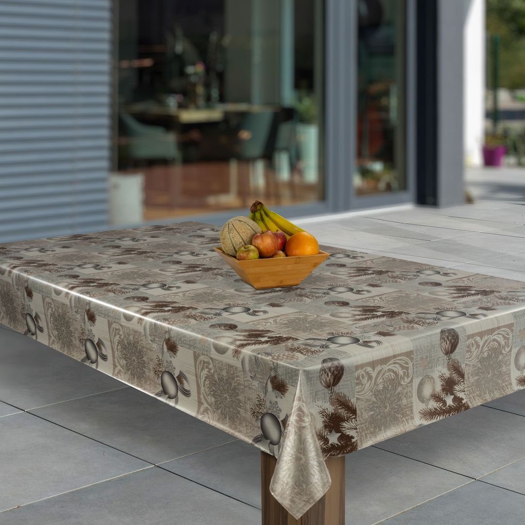 laro Tischdecke Wachstuch-Tischdecken Abwaschbar Ornament Weihnachten recht günstig online kaufen