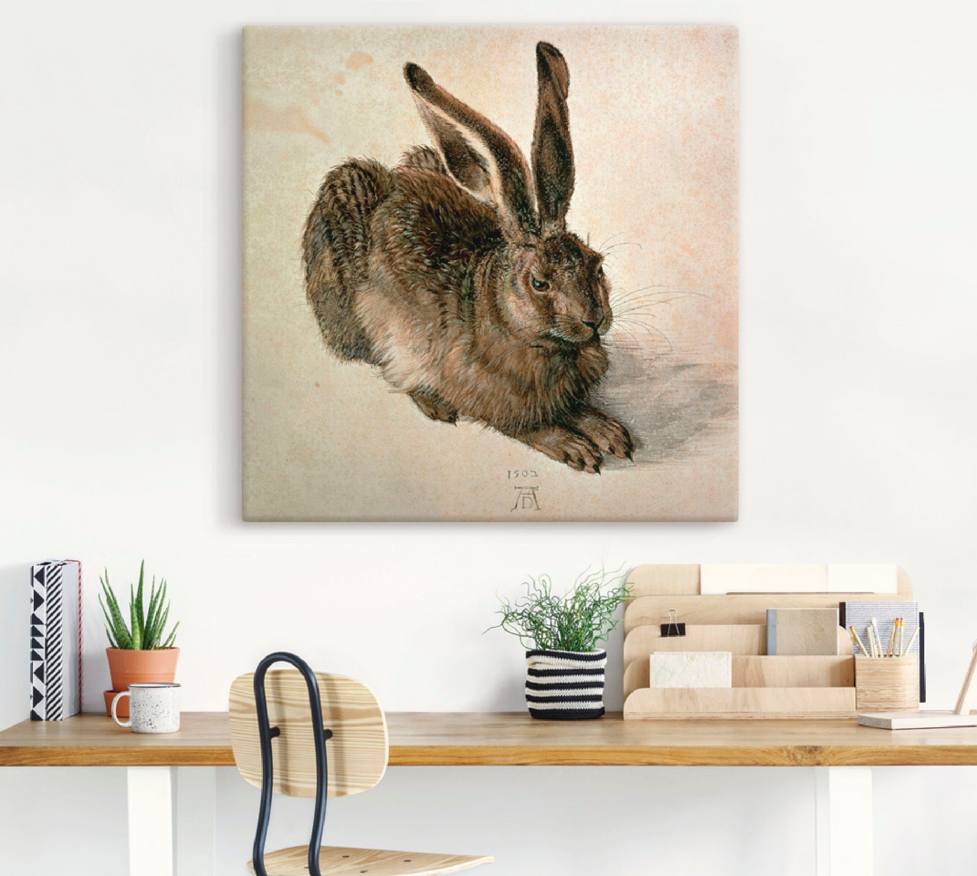 Artland Wandbild Junger Feldhase. 1502, Wildtiere (1 St), als Leinwandbild, Poster in verschied. Größen