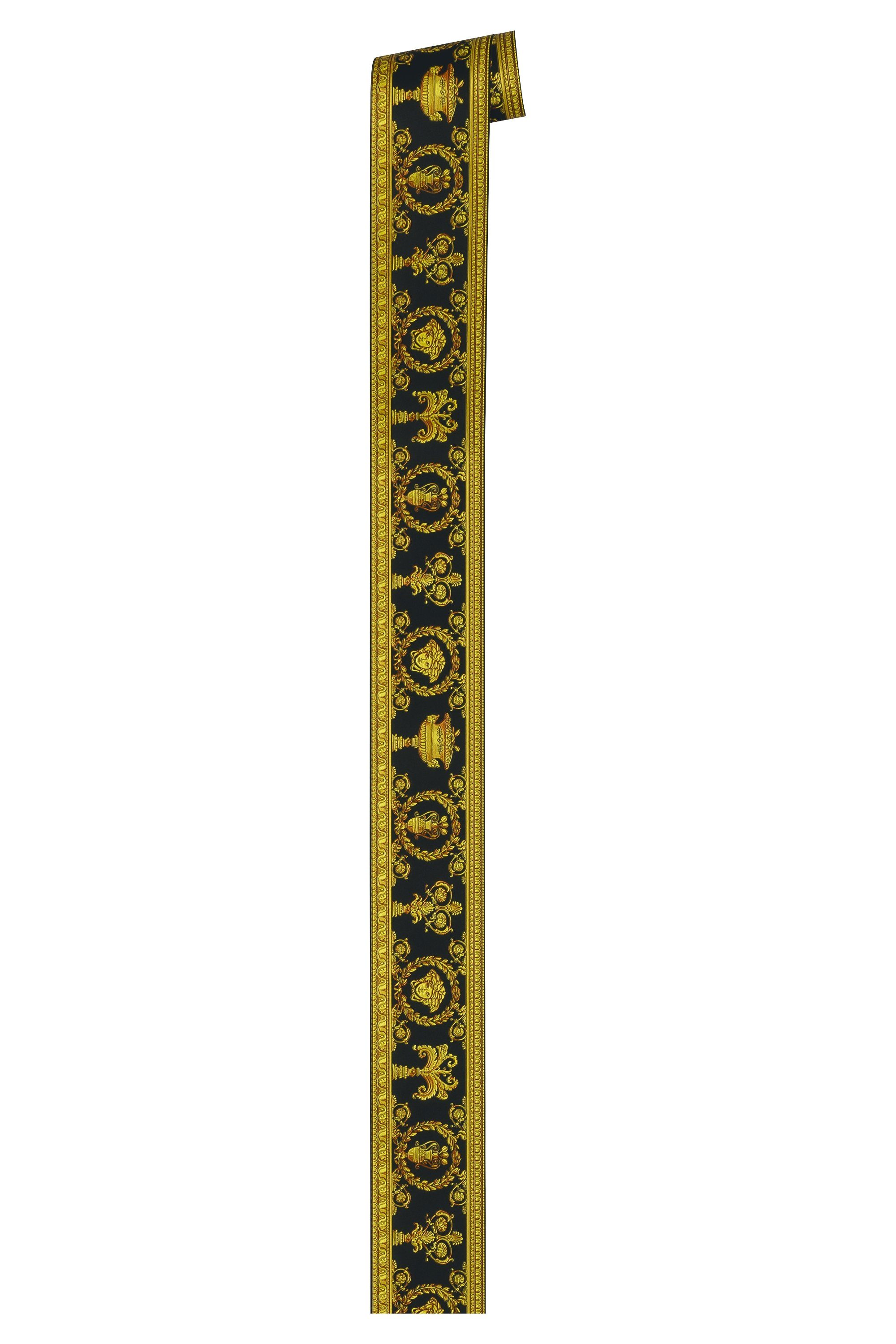 Versace Bordüre Versace wallpaper Versace 3, Design Tapete, gold, gelb 343051