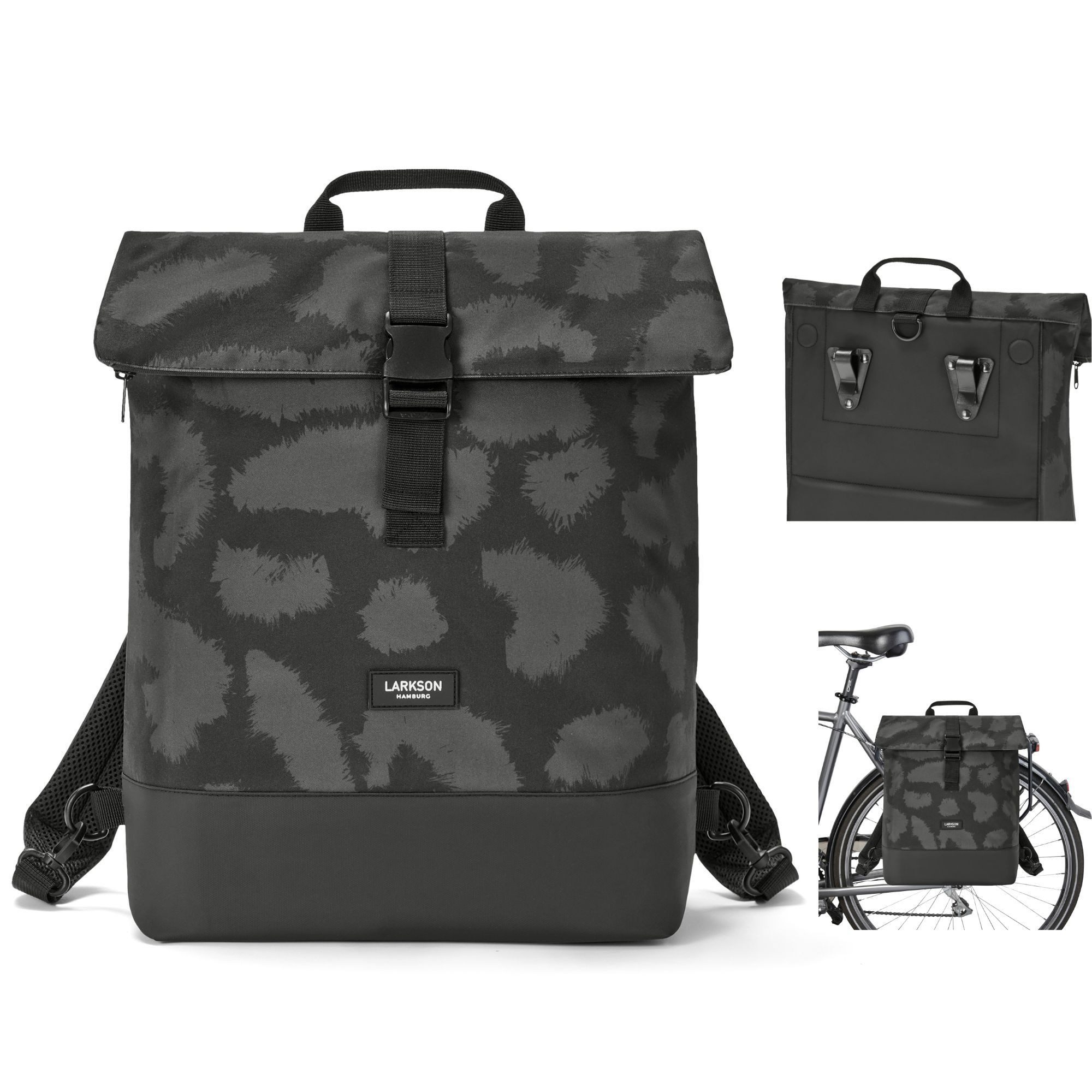 LARKSON Fahrradtasche Tammo Bike Fahrrad Rucksack Gepäckträger (1-tlg), Rucksack und Gepäckträgertasche, Wasserabweisend