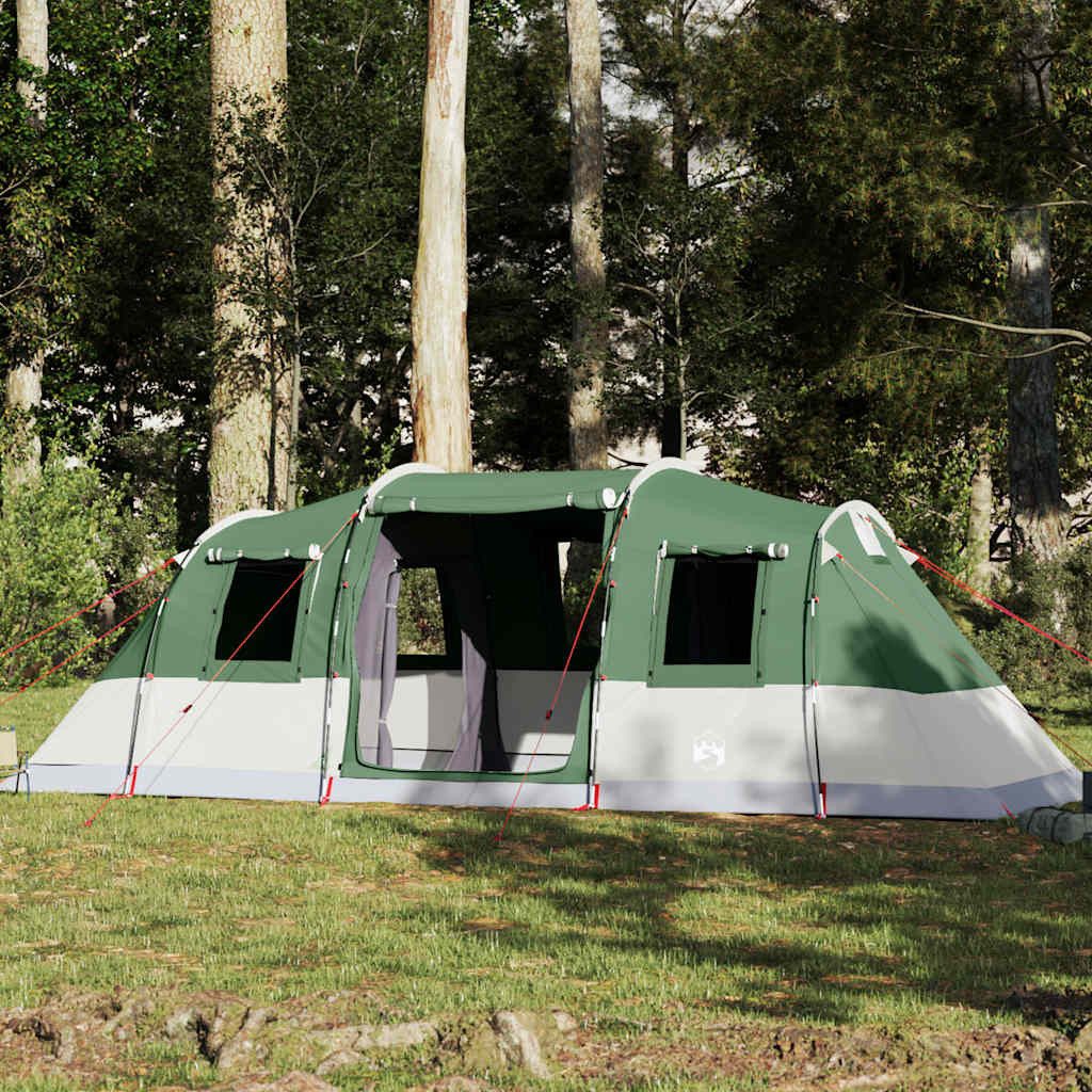 furnicato Faltzelt Familienzelt Tunnelzelt 564x240x205 cm Grün, (1 tlg), Campingzelt mit 2 Schlafkabinen, E-Anschluss und Tragetasche