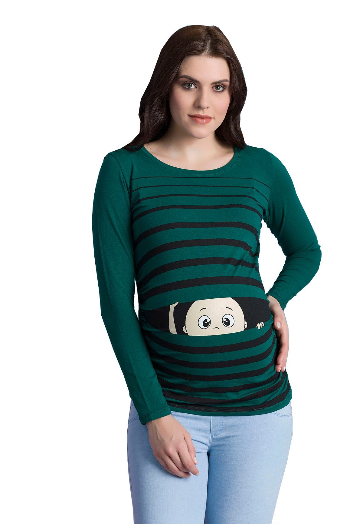 M.M.C. Umstandsshirt Guck Guck mit Motiv günstig online kaufen