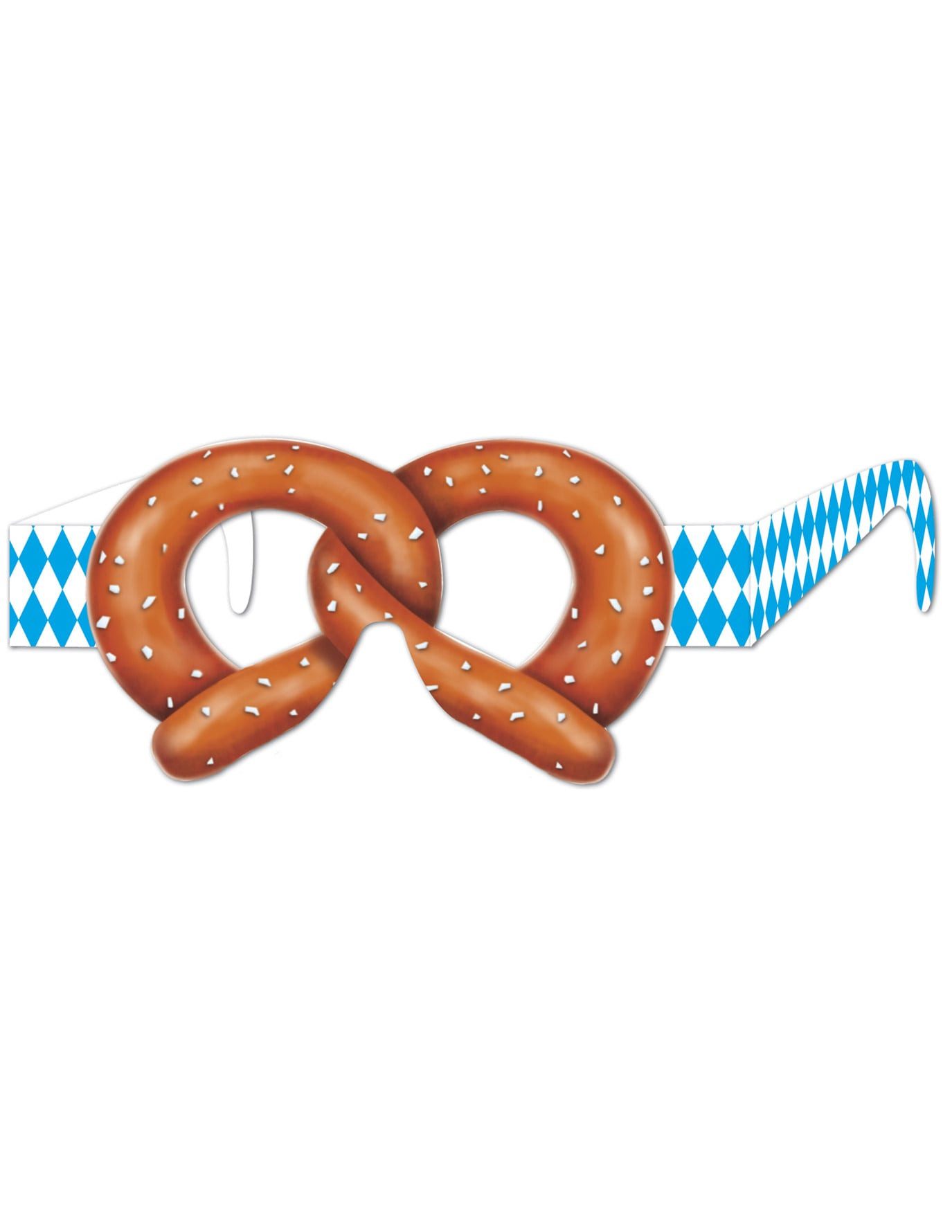 360 Degrees Kostüm Party-Brille Brezel bayrisches Accessoire blau-weiss-braun
