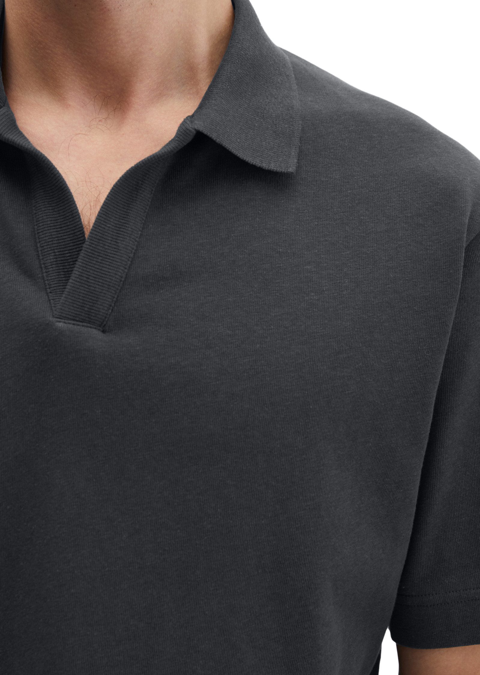 Marc O'Polo Poloshirt aus Baumwoll-Leinen-Mix – Bild 4 von 5