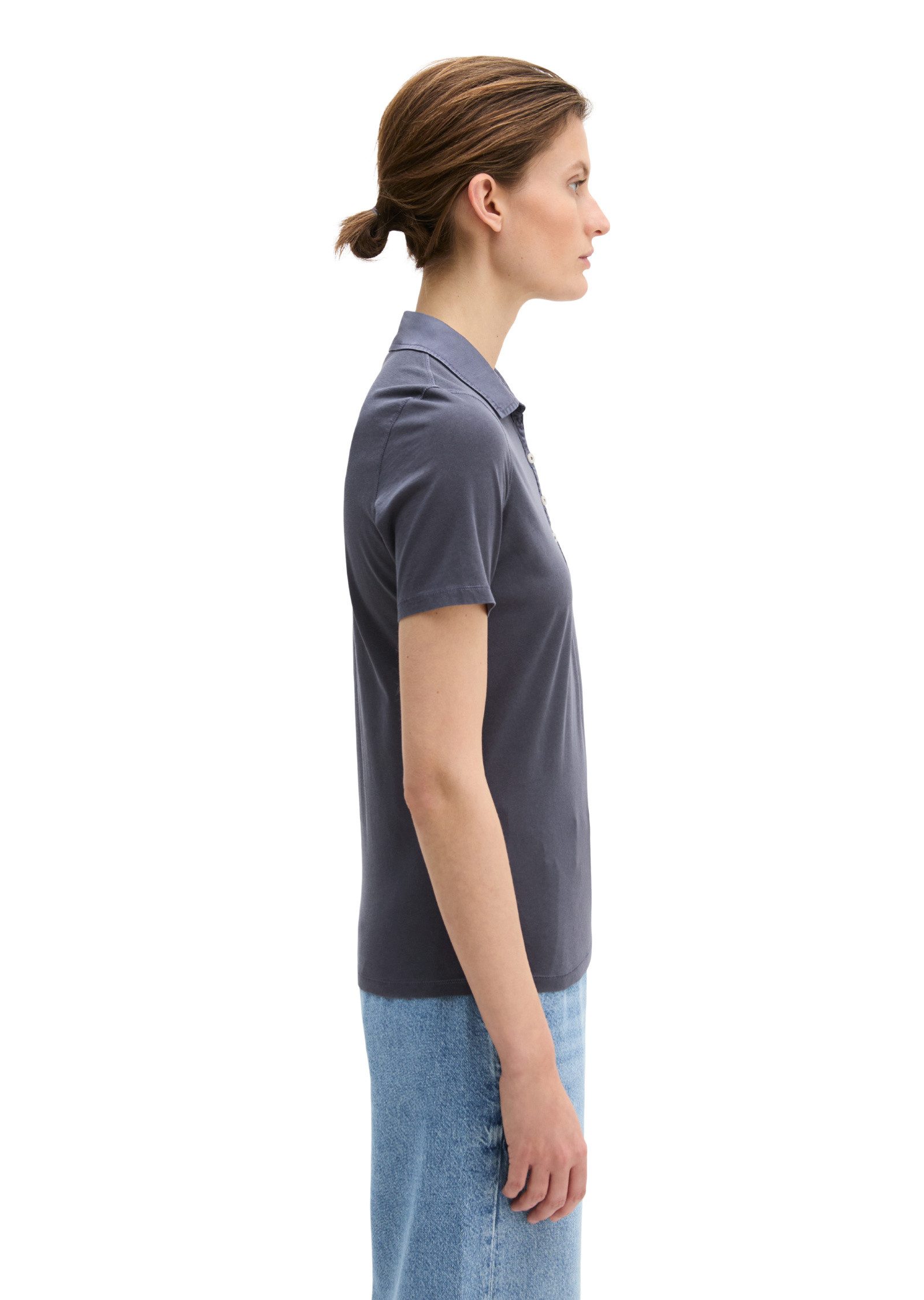 Marc O'Polo Poloshirt mit Material-Mix-Details