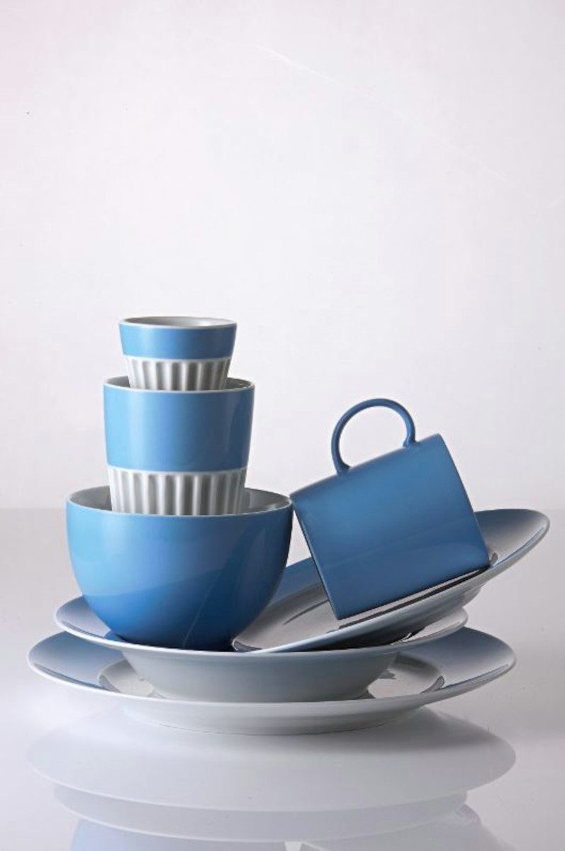 Thomas Porzellan Frühstücksteller Sunny Day Waterblue Frühstücksteller 22 cm, Teller Flach