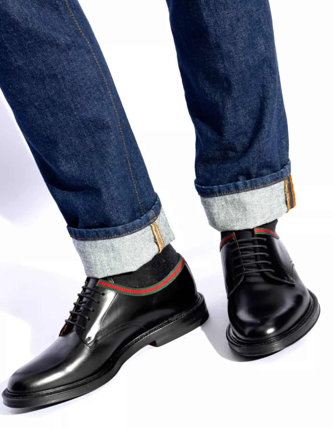 GUCCI Schuhe Derbyschuhe Beyond GRG Trim Web Derby 39 Schnürschuh Ripsbanddetail im legendären Gucci Web-Design