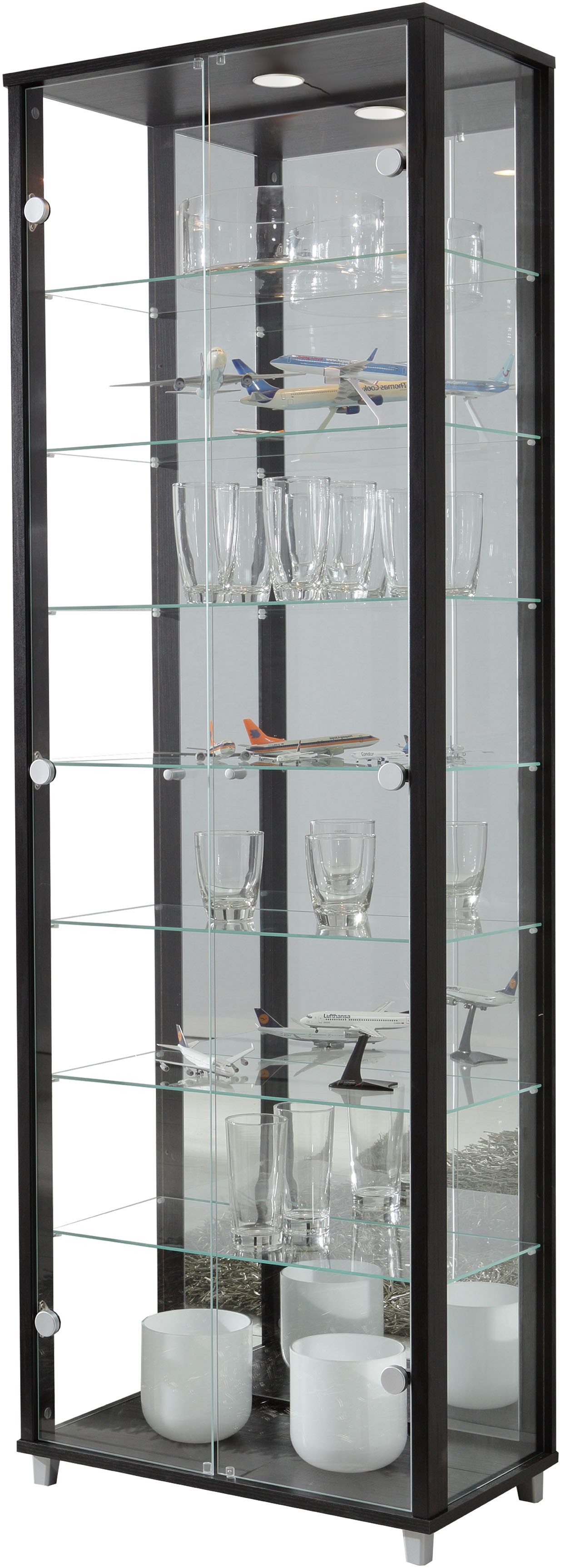 fif möbel Vitrine OPTIMA Standvitrine/Glasvitrine 2x Glastür,perfekt für Sa günstig online kaufen