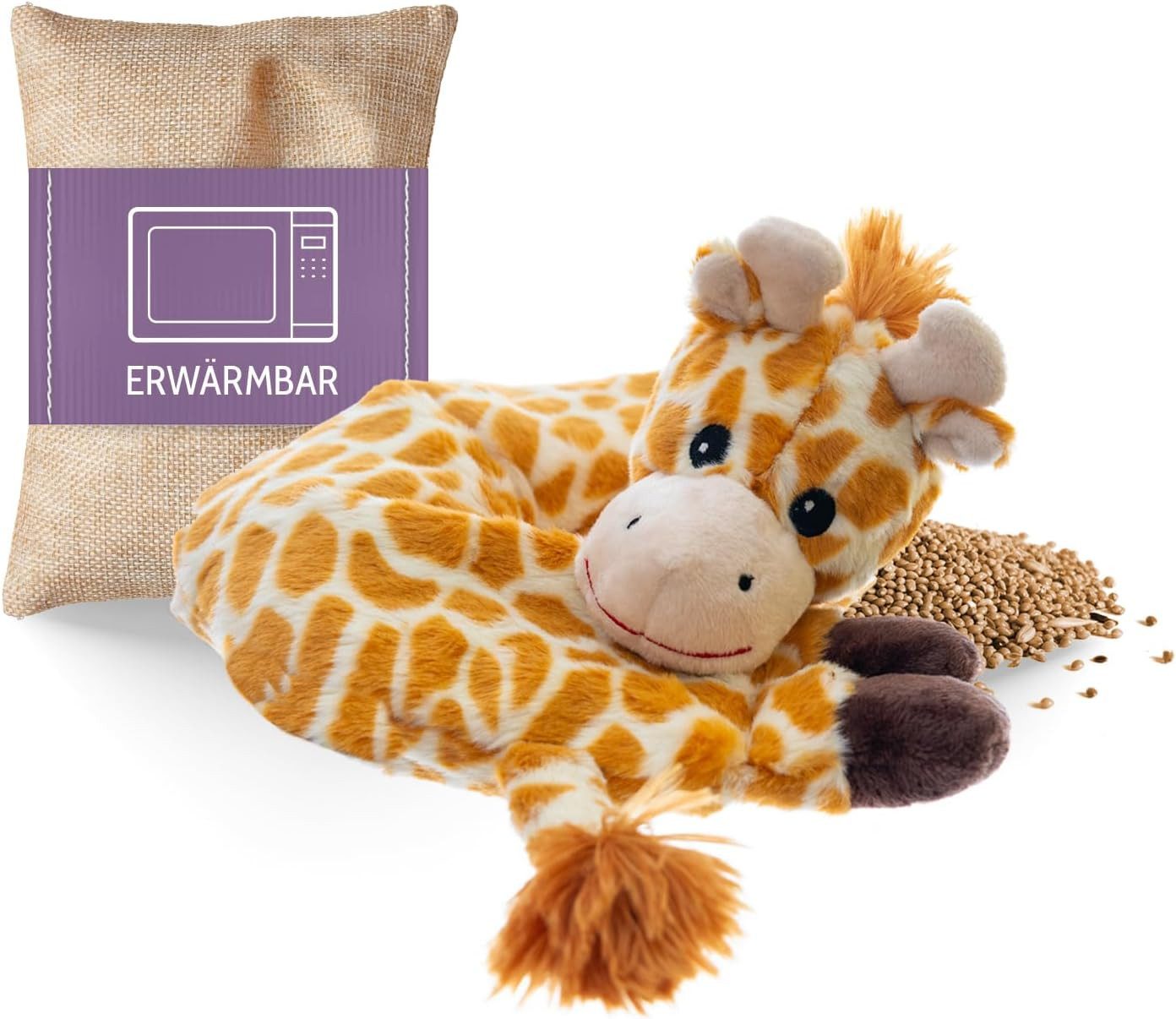 Habibi Plush Nacken-Wärmflasche Habibi Plush Premium Nackenhörnchen 1743 Giraffe