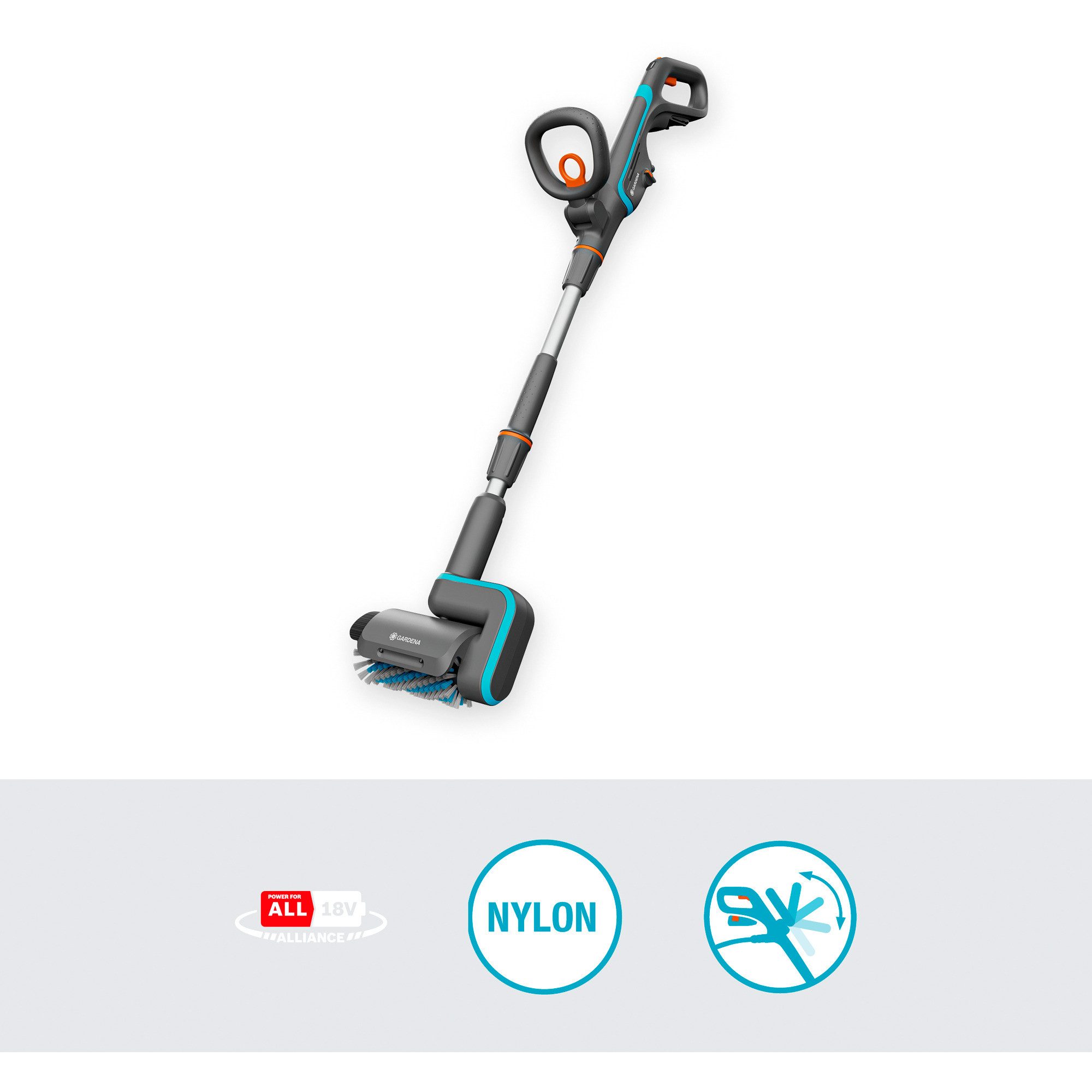 GARDENA Handkehrmaschine GARDENA Akku-Multi-Reiniger AquaBrush Patio 18V