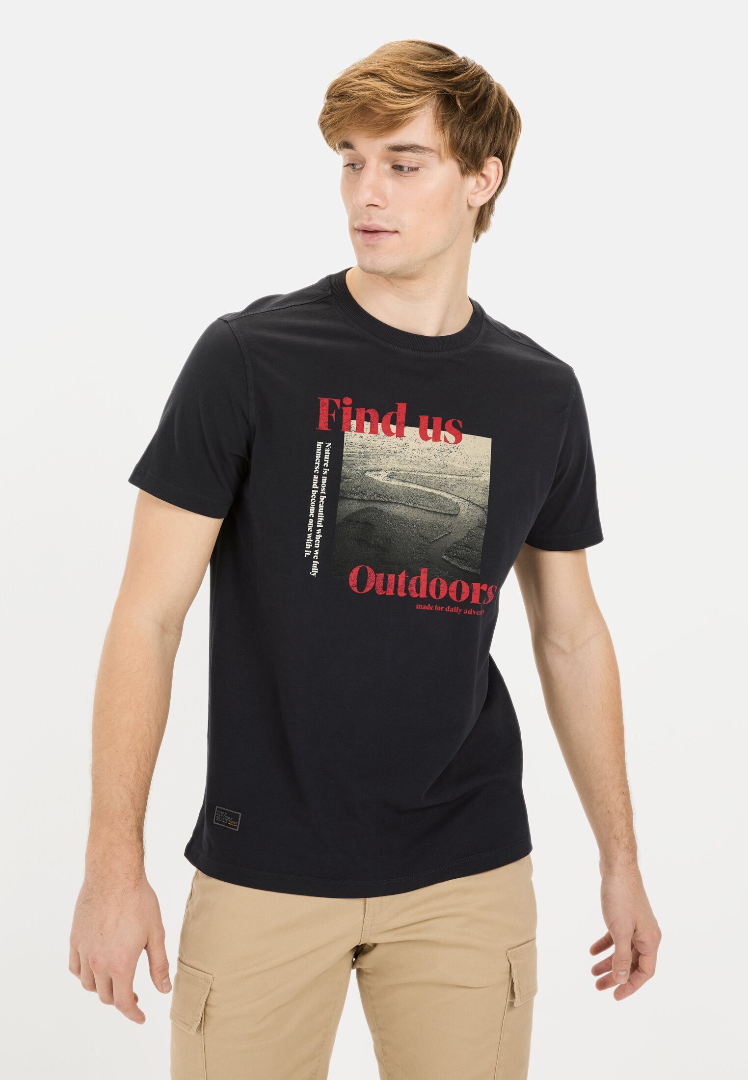 Print-Shirt aus Organic Cotton Kurzarm