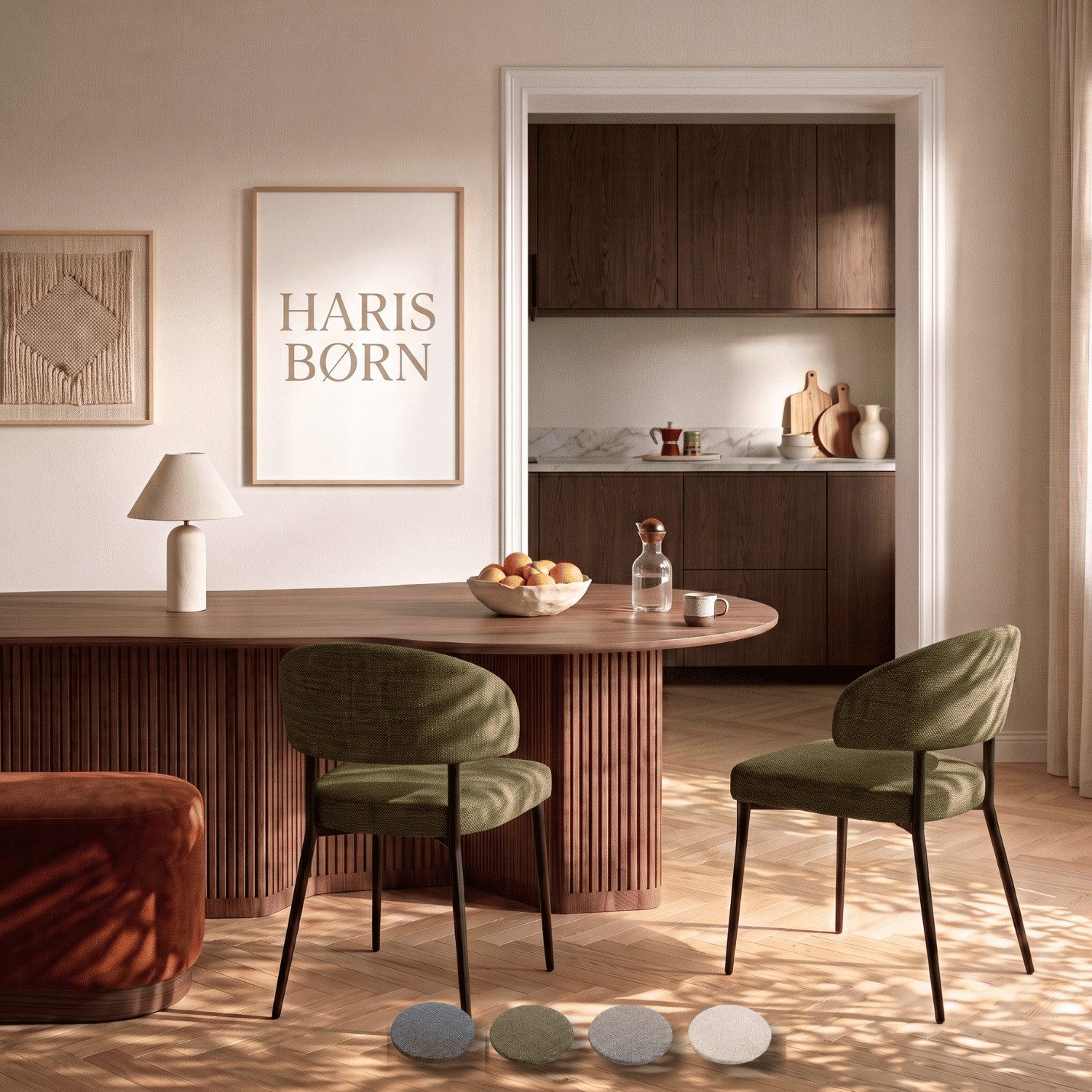 Haris Børn Esszimmerstuhl Polsterstühle für Esszimmer - Esszimmerstühle (Set, 2 St), Premium Esszimmer Stühle & Esstisch Stühle - Moderner Polsterstuhl