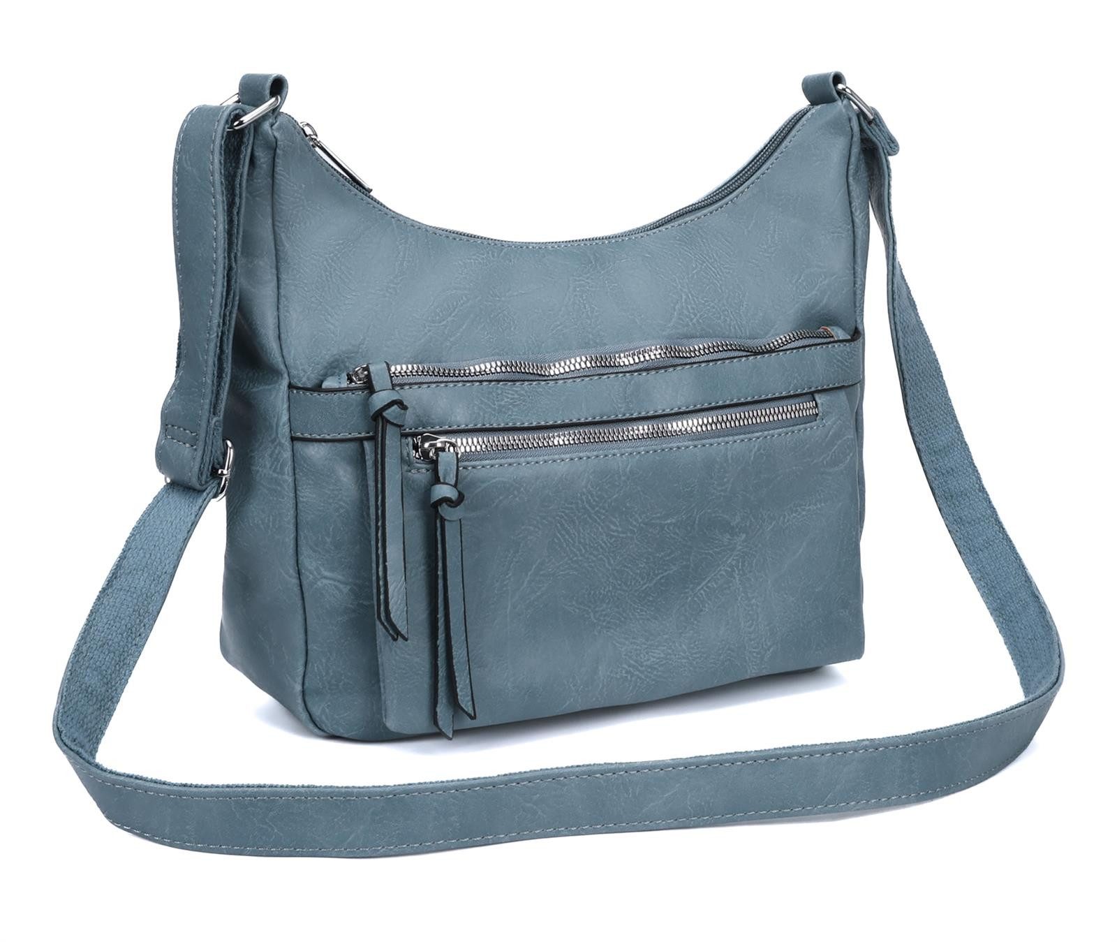 ITALYSHOP24 Schultertasche Damen Tasche Shopper Umhängetasche günstig online kaufen