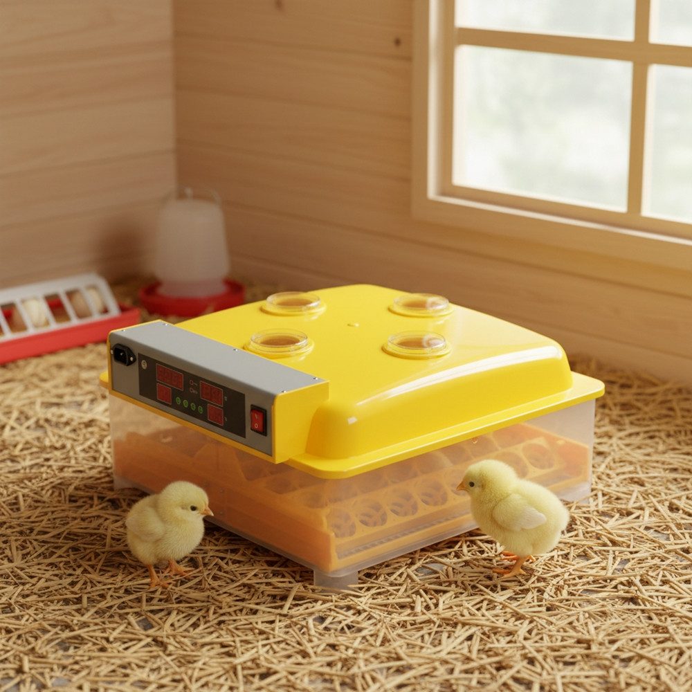 Melko Reptilieninkubator Inkubator Brutmaschine Vollautomatisch 48 Eier Motorbrüter Geflügel, Automatisches Wendesystem + Temperatursteuerung