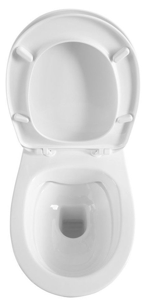 Isvea Tiefspül-WC ABSOLUTE Rimless Wand-WC mit UP-Spülkasten und Schwab Knopf, weiß, Isvea-10AB02002-SET5-SET