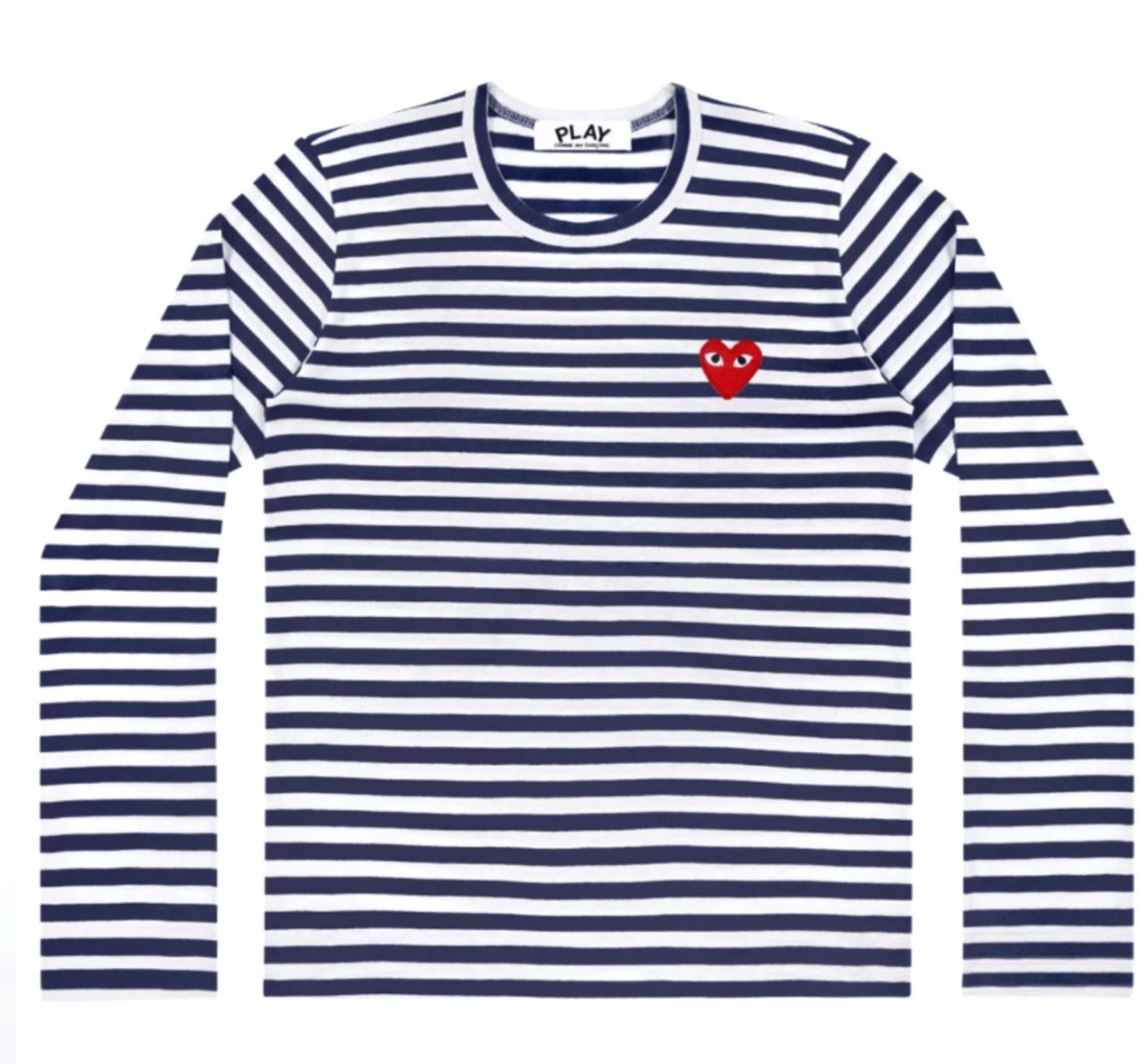 COMME des GARÇONS Longsleeve Play Red Heart Tee T-shirt Rotes Herzlogo mit Augen von Filip Pagowski