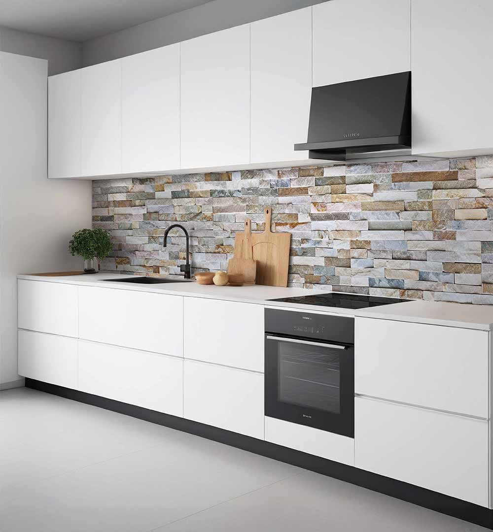 MyMaxxi Küchenrückwand Küchenrückwand selbstklebend Bunter Naturstein Spritzschutz Folie, (Klebefolie passend geschnitten und gerollt B 60 cm x H 60 cm), Bunter Naturstein B 60 cm x H 60 cm
